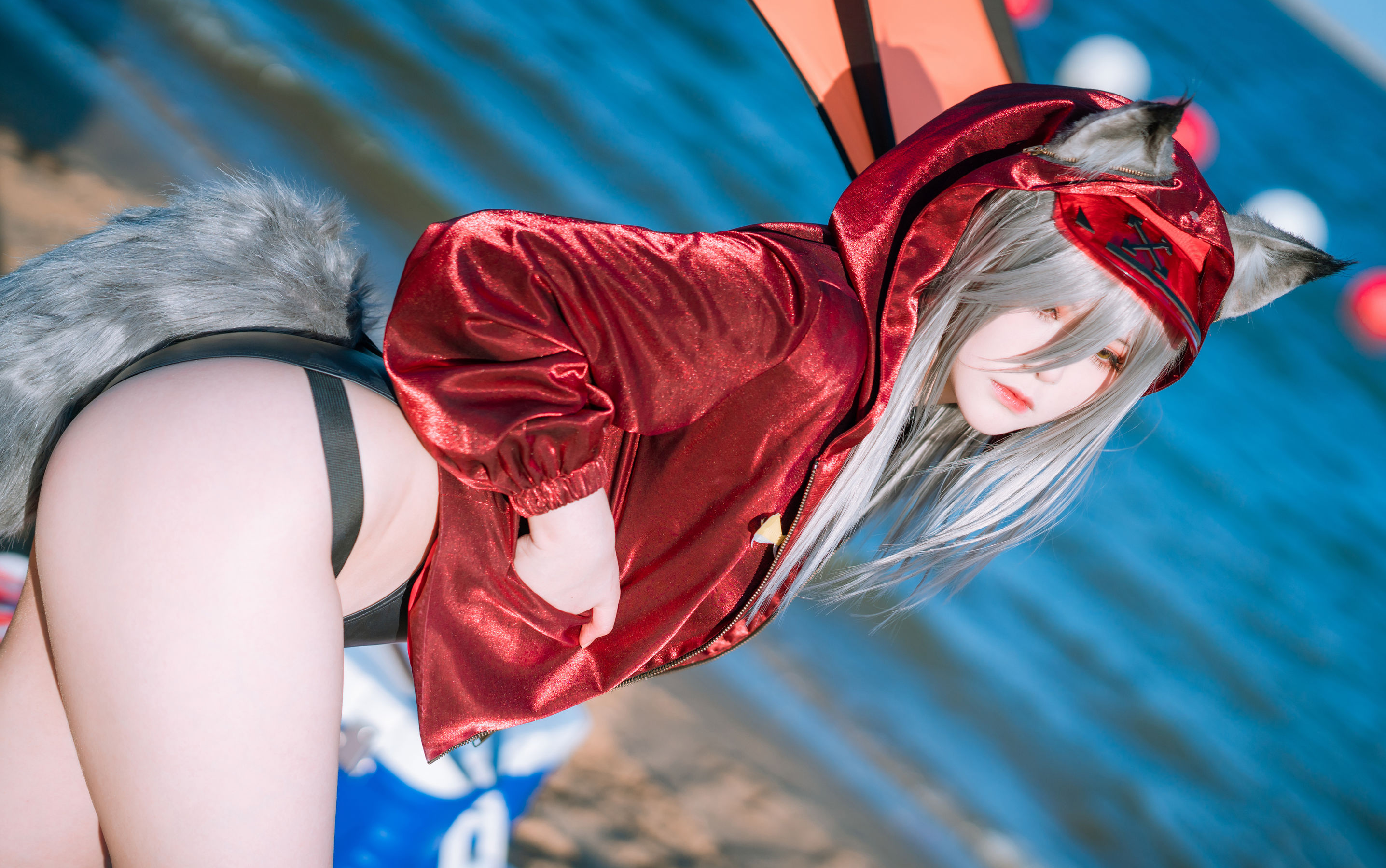 动漫博主w百合欧皇子w – 明日方舟 轻风 LB01 红 [12P]