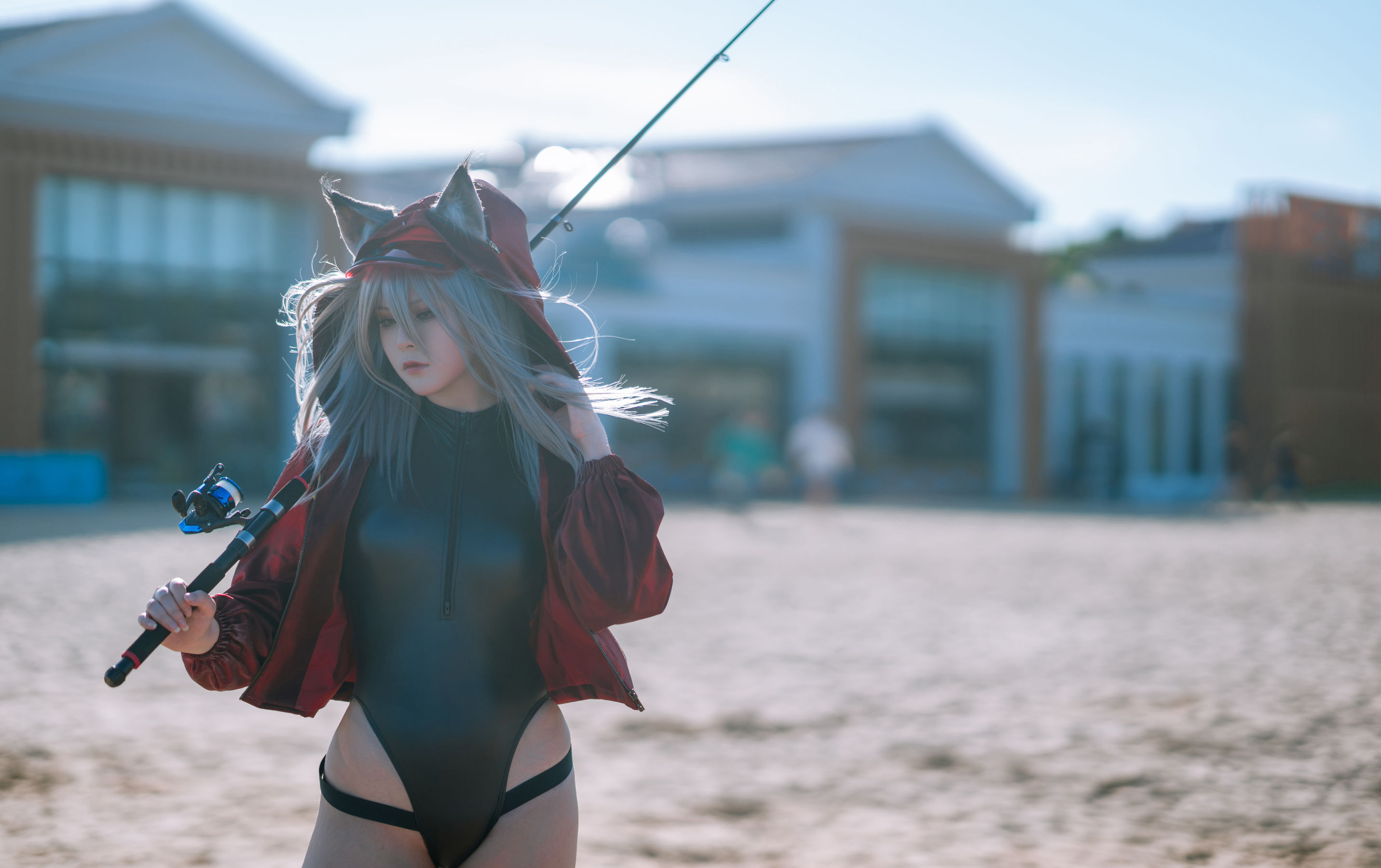 动漫博主w百合欧皇子w – 明日方舟 轻风 LB01 红 [12P]