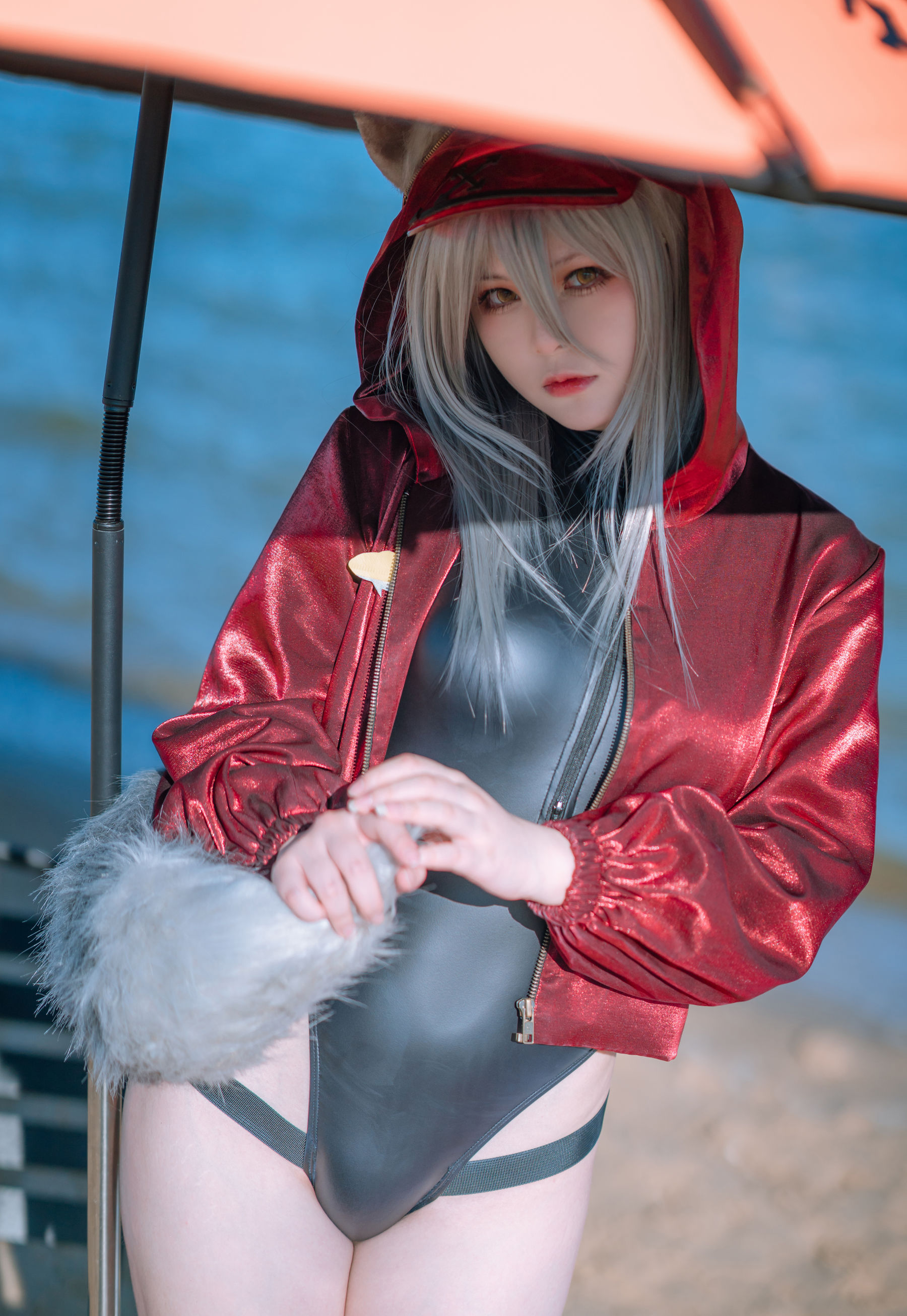 动漫博主w百合欧皇子w – 明日方舟 轻风 LB01 红 [12P]