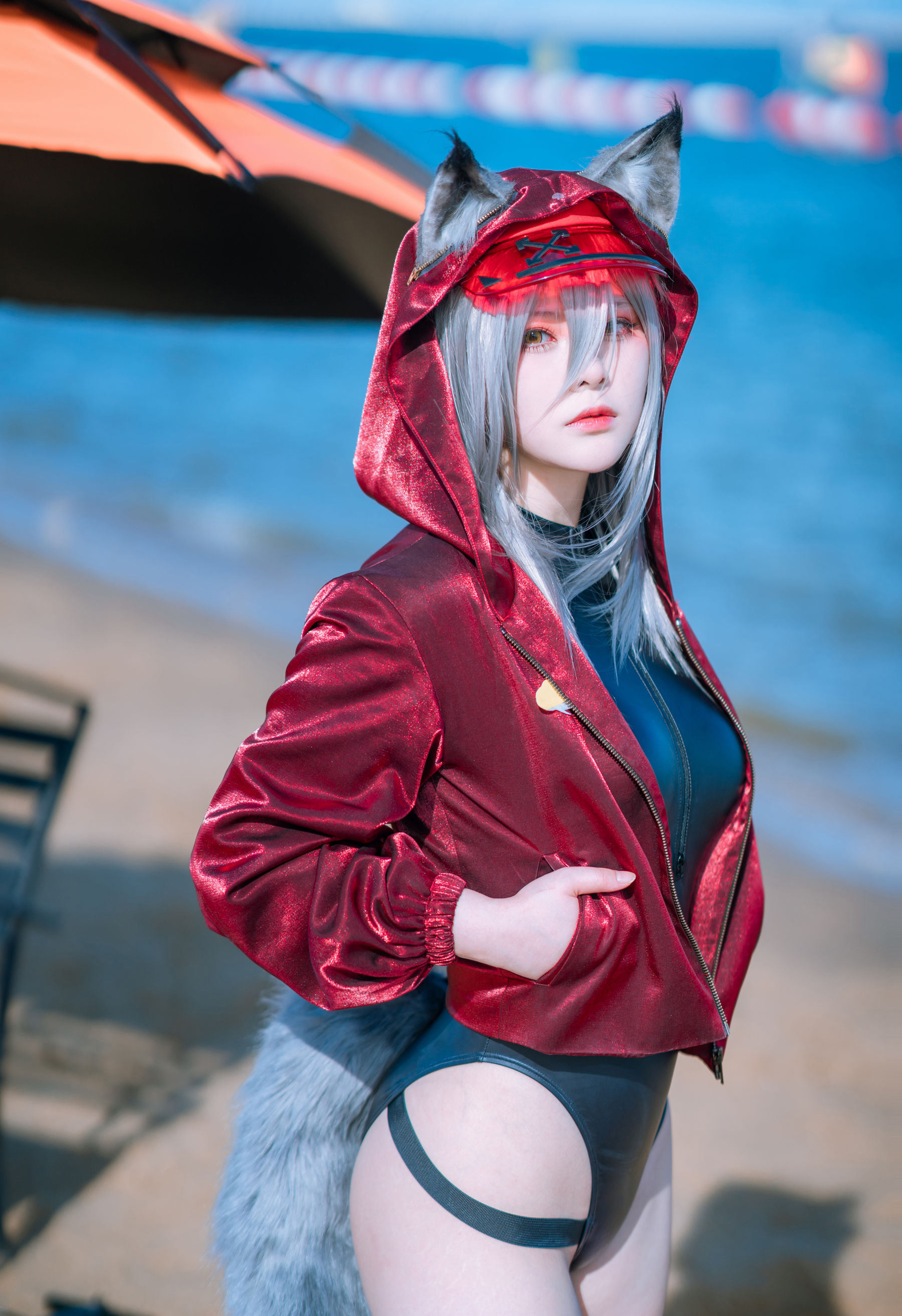 动漫博主w百合欧皇子w – 明日方舟 轻风 LB01 红 [12P]