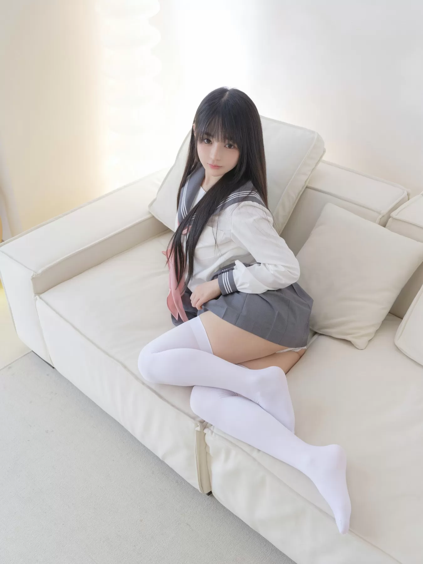 桜井宁宁 – 双马尾白丝JK [85P]