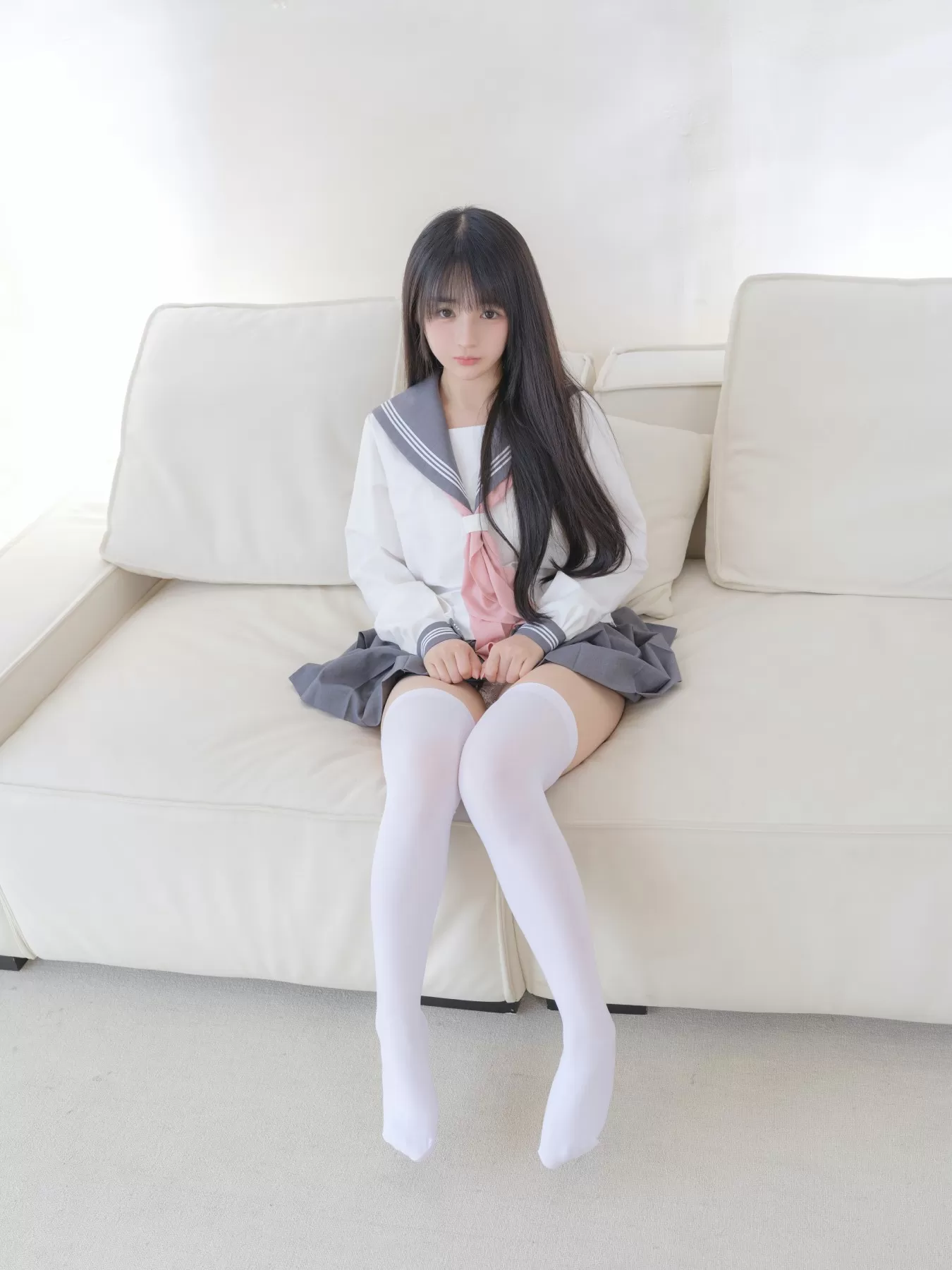 桜井宁宁 – 双马尾白丝JK [85P]