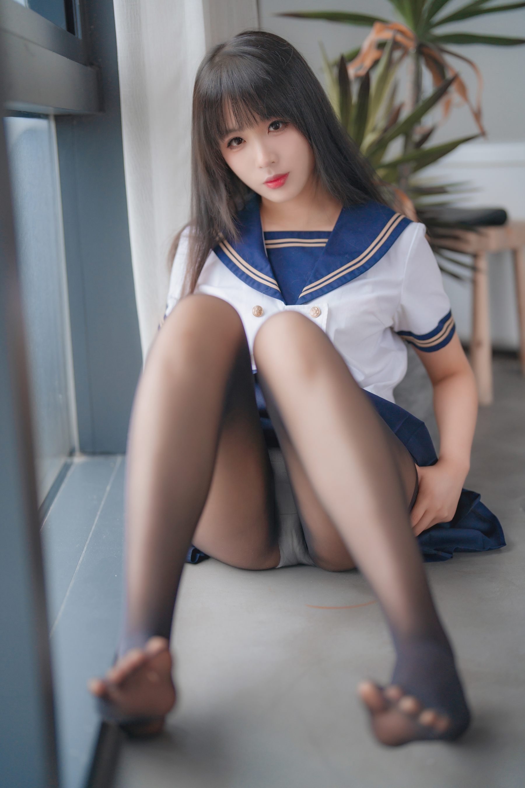 轩萧学姐 – 五月舰长 黑丝JK内衣 [32P]