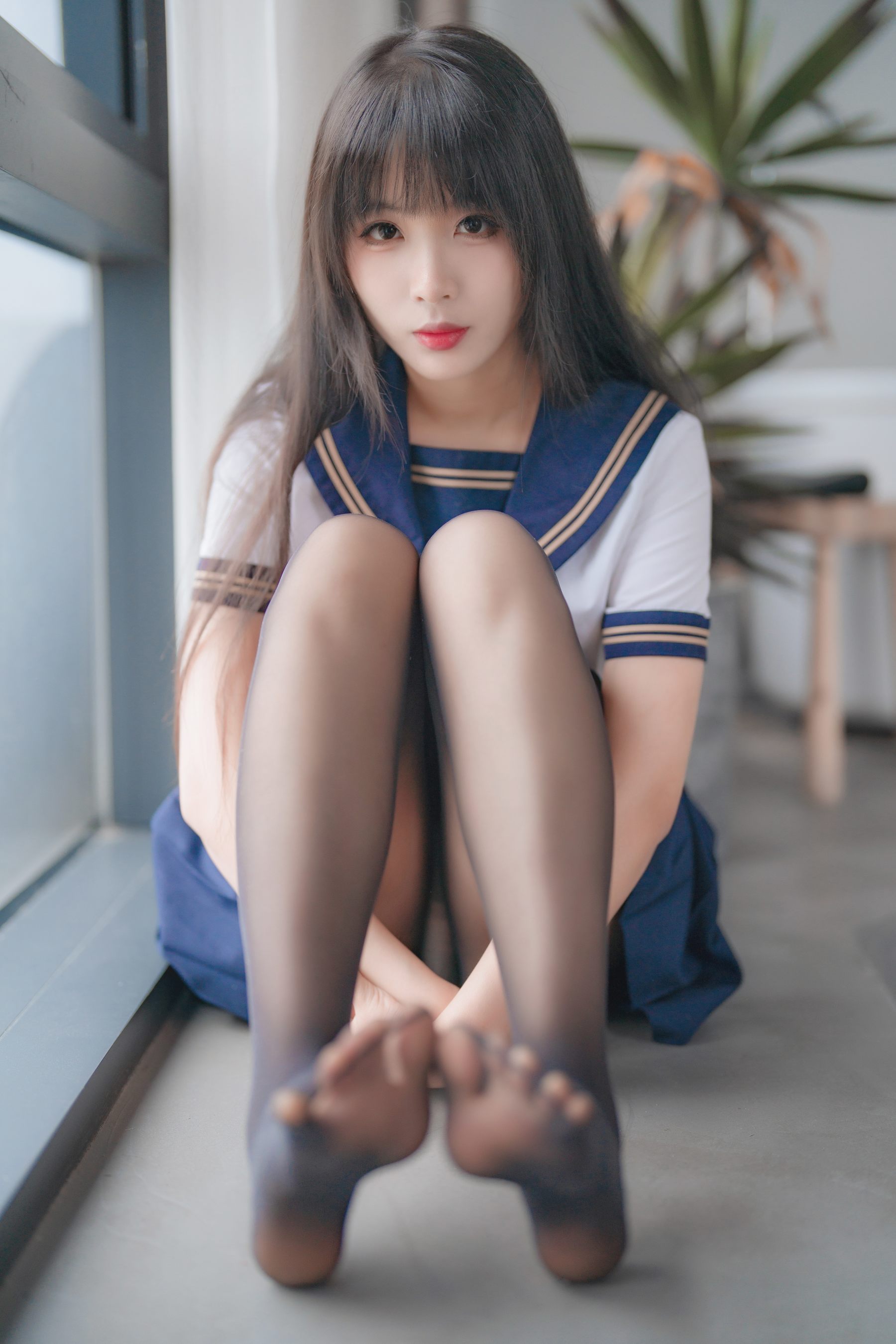 轩萧学姐 – 五月舰长 黑丝JK内衣 [32P]