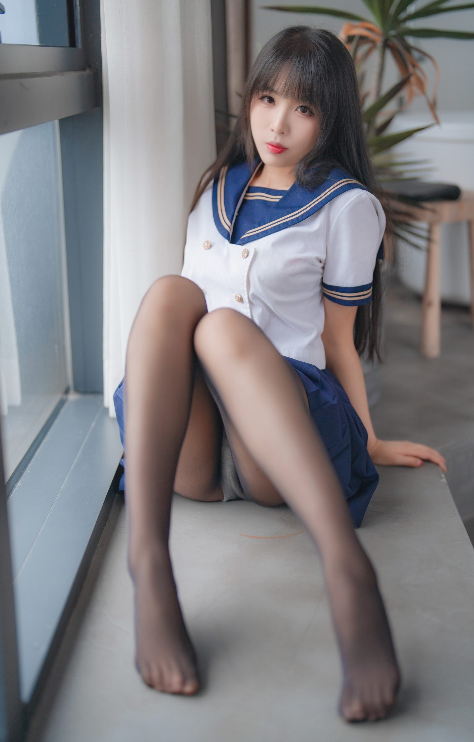 轩萧学姐 – 五月舰长 黑丝JK内衣 [32P]