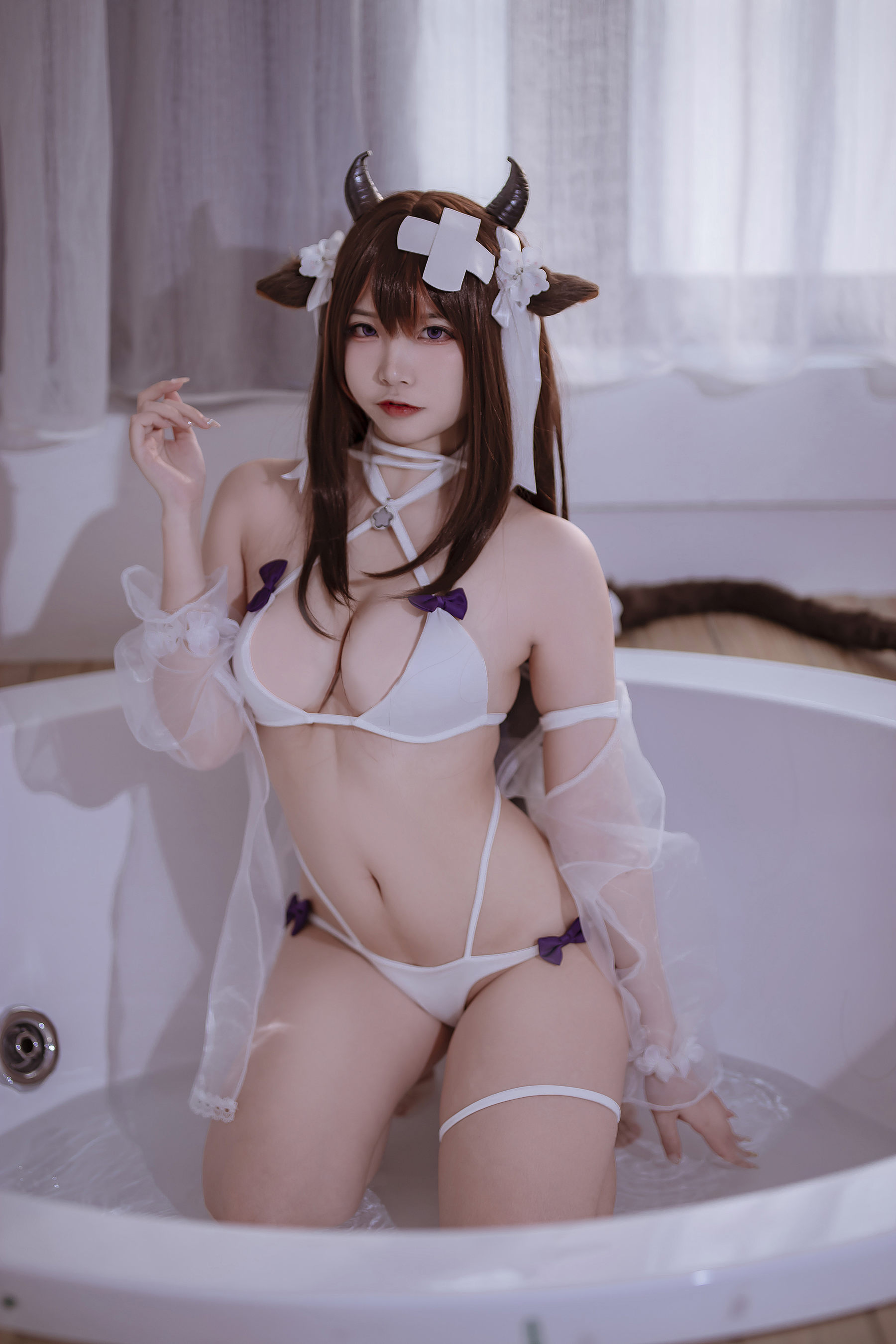 二佐Nisa – 碧蓝樫野泳装 [51P]