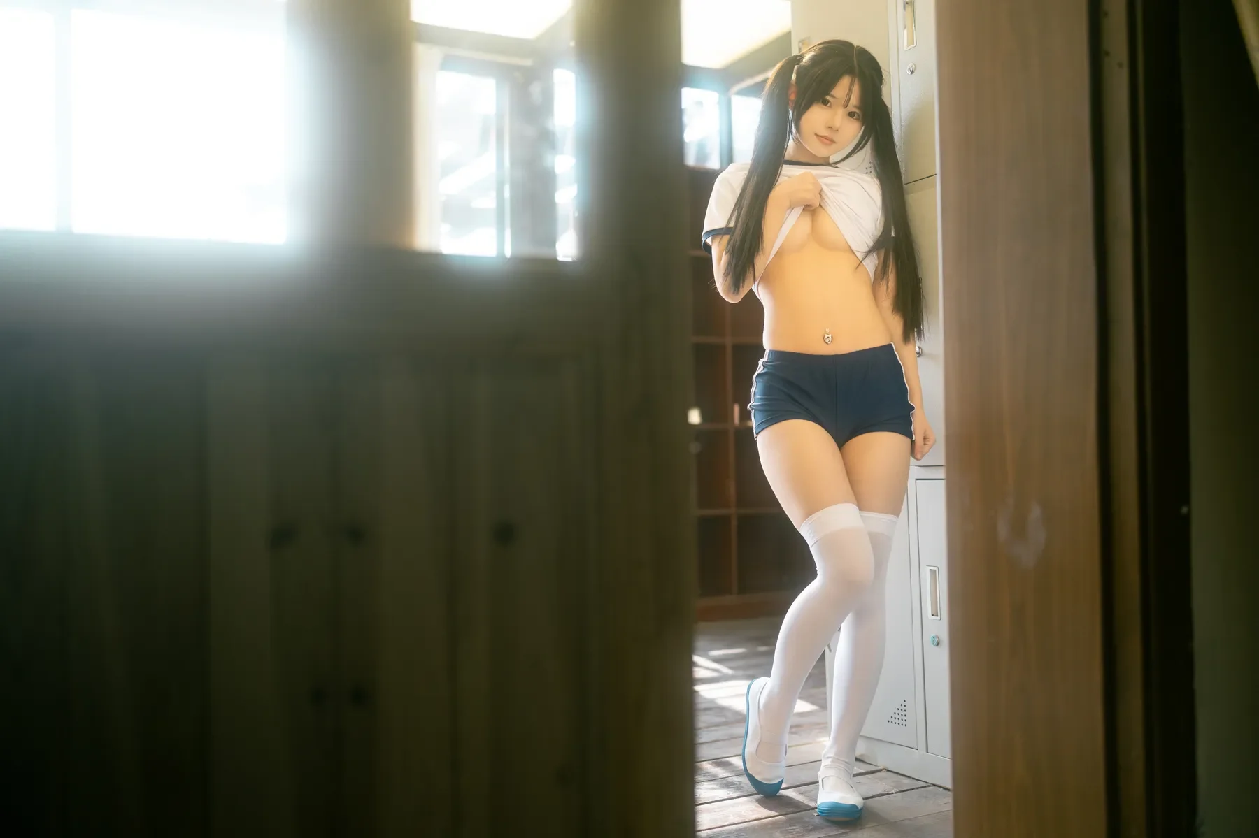 rua阮阮 – 春の更衣室-体操服 [47P]