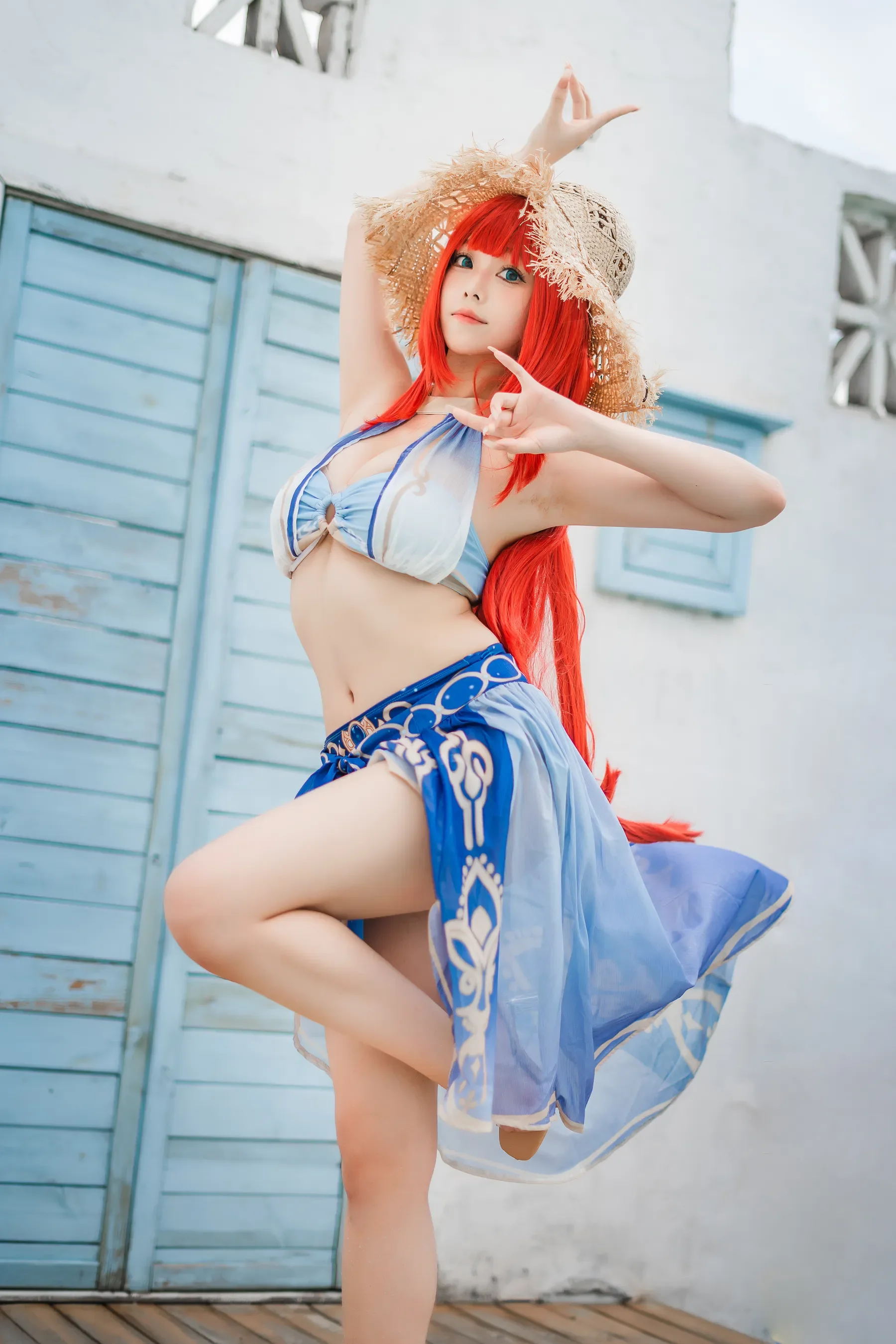 蜜汁猫裘 – 原神 妮露泳装 [21P]