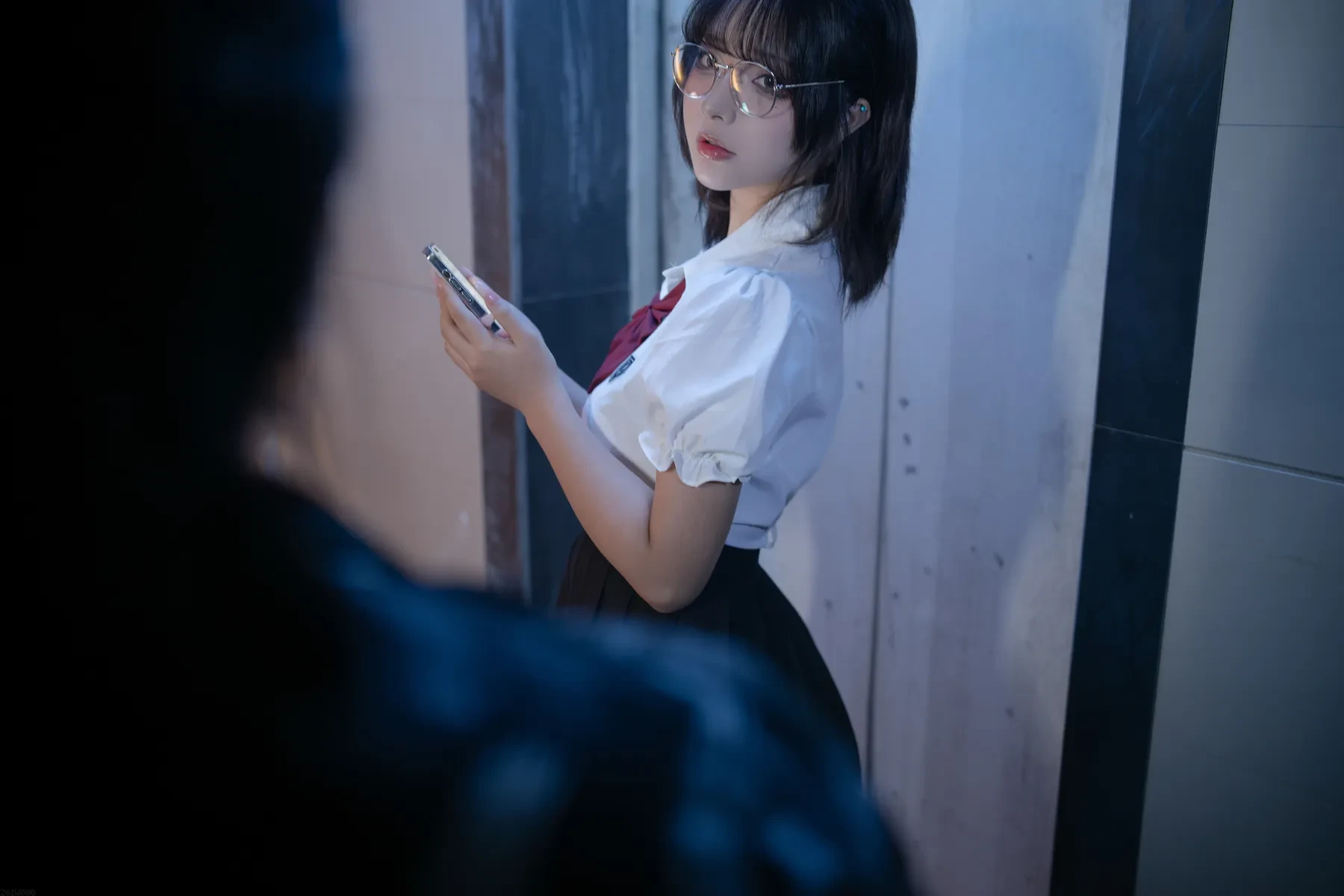 yuuhui玉汇 – 电梯间-尾行 [155P]