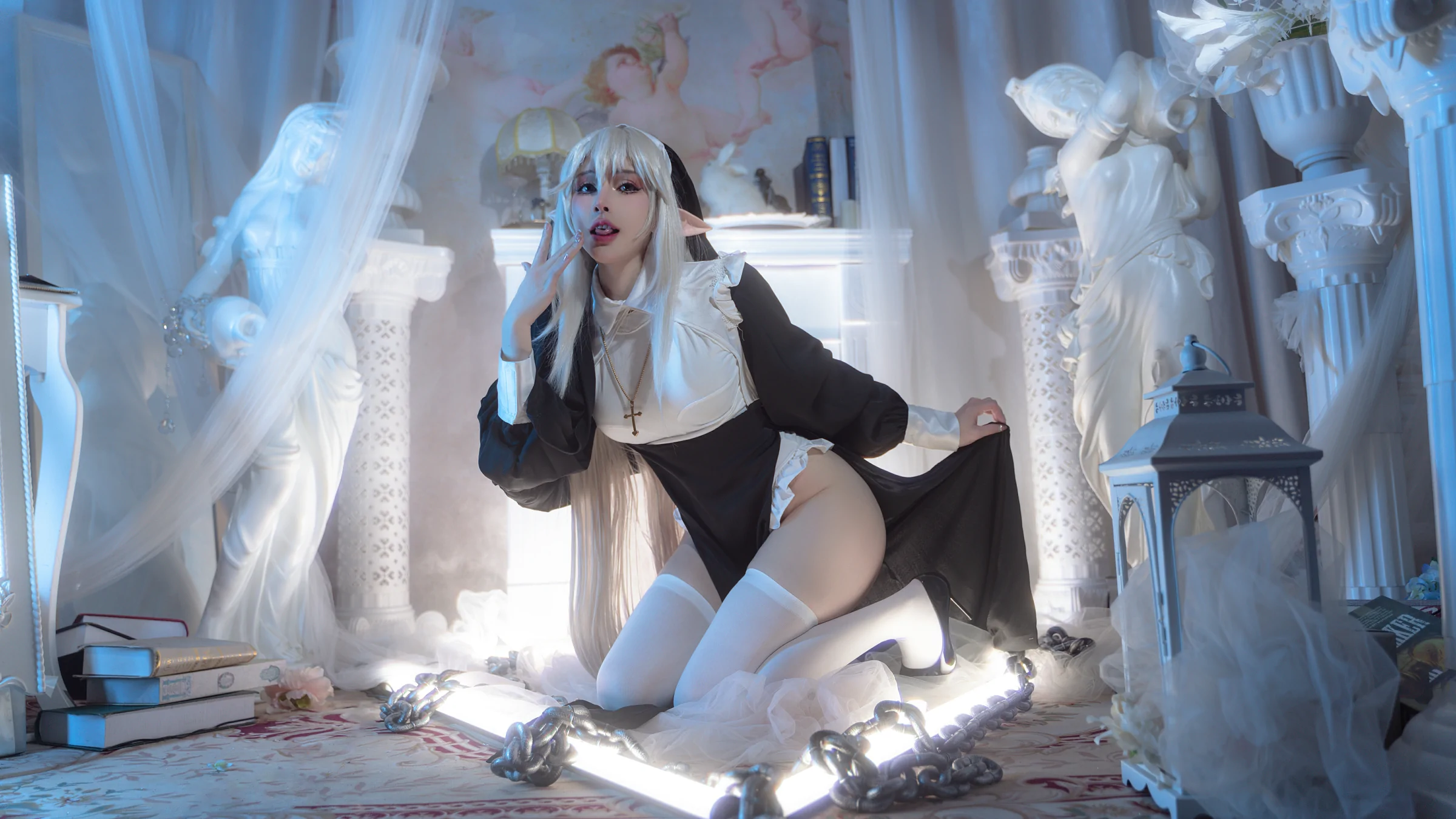 鹿八岁baby - 堕落修女 [61P]