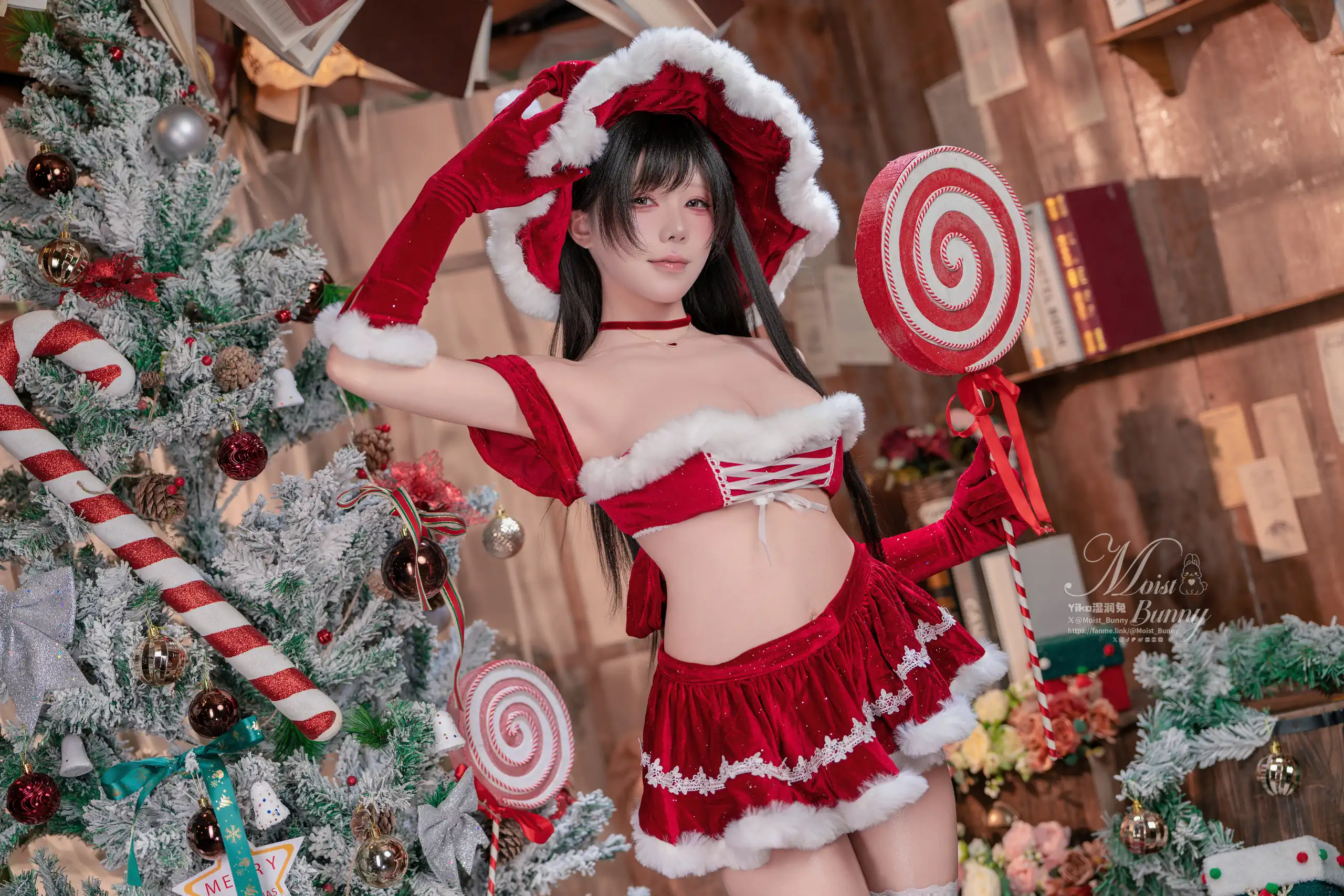 咬一口兔娘(黏黏团子兔) – 魔法圣诞星 [127P]