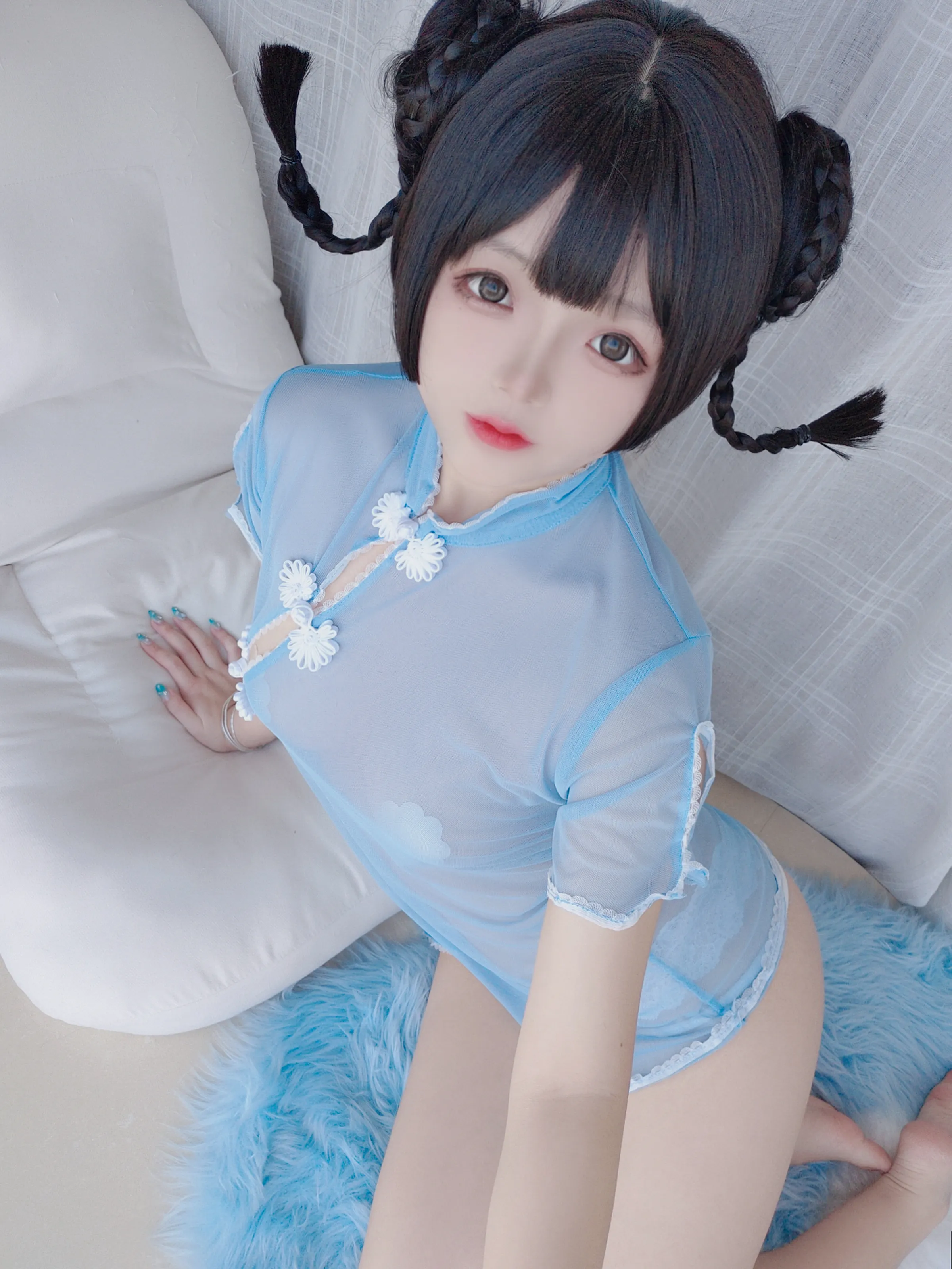 日奈娇 – 透明旗袍自拍 [50P]