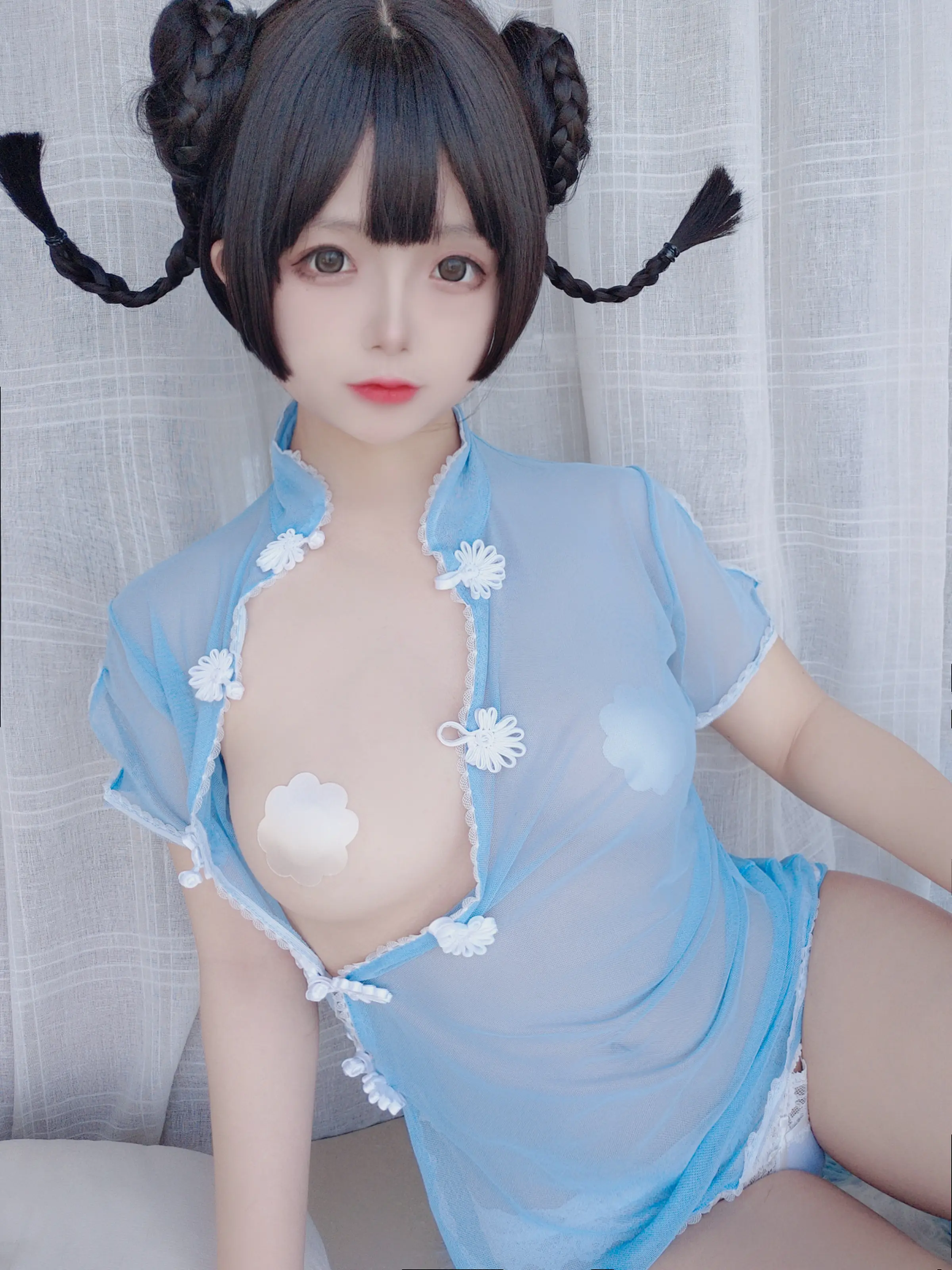 日奈娇 – 透明旗袍自拍 [50P]