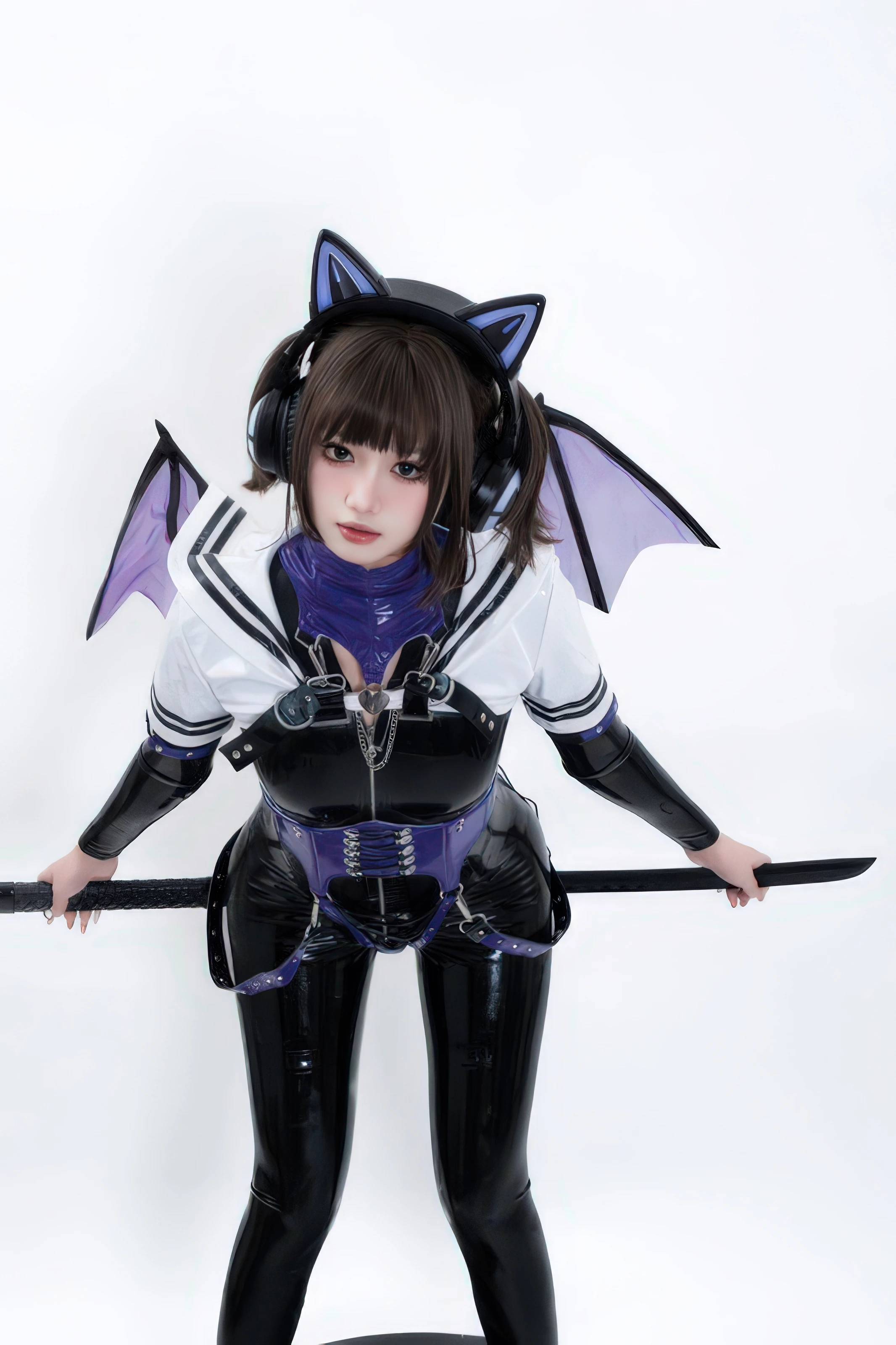 柒柒要乖哦 – 白棚胶衣 [78P]