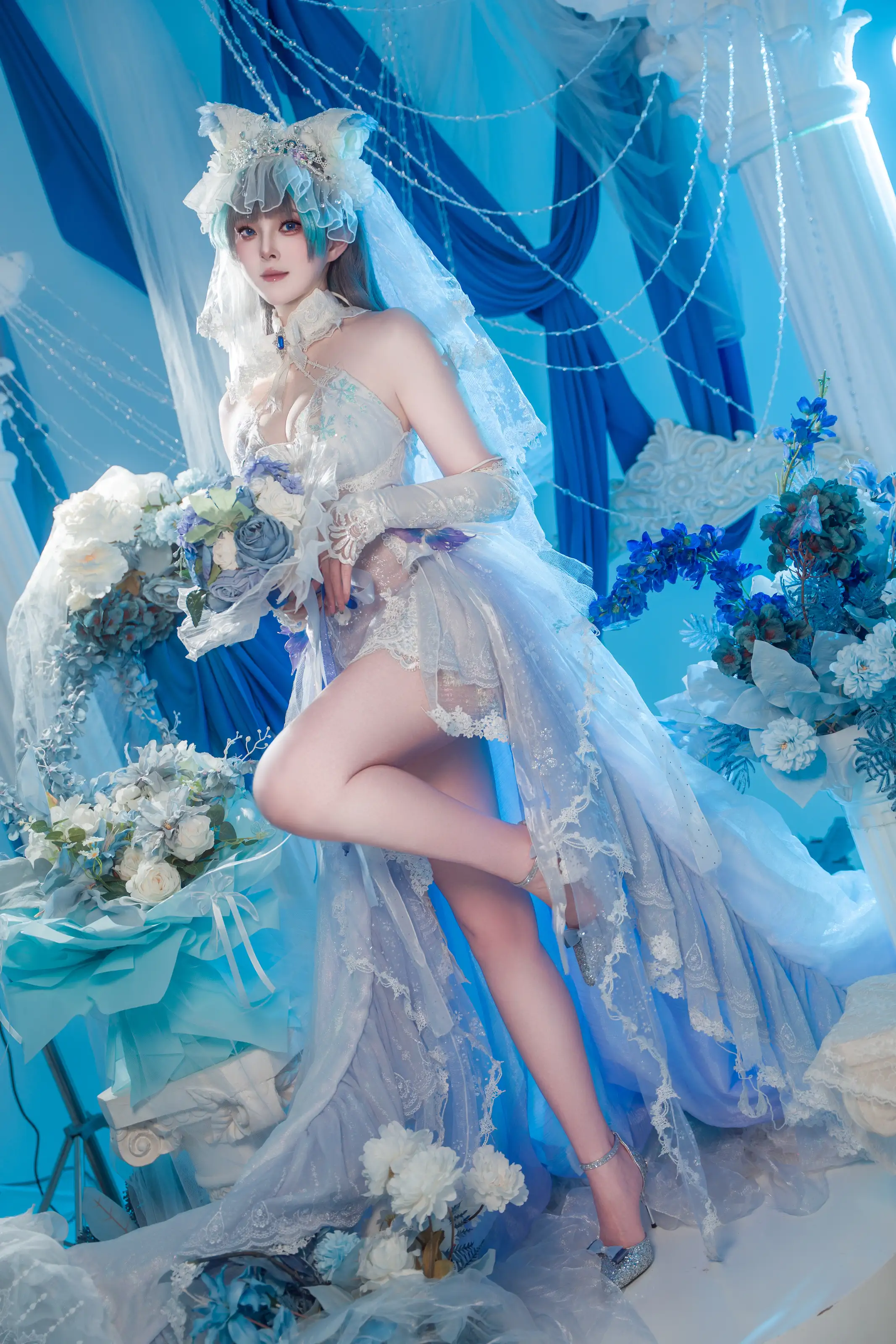 Natsuko夏夏子 – 柴郡婚纱 [70P]