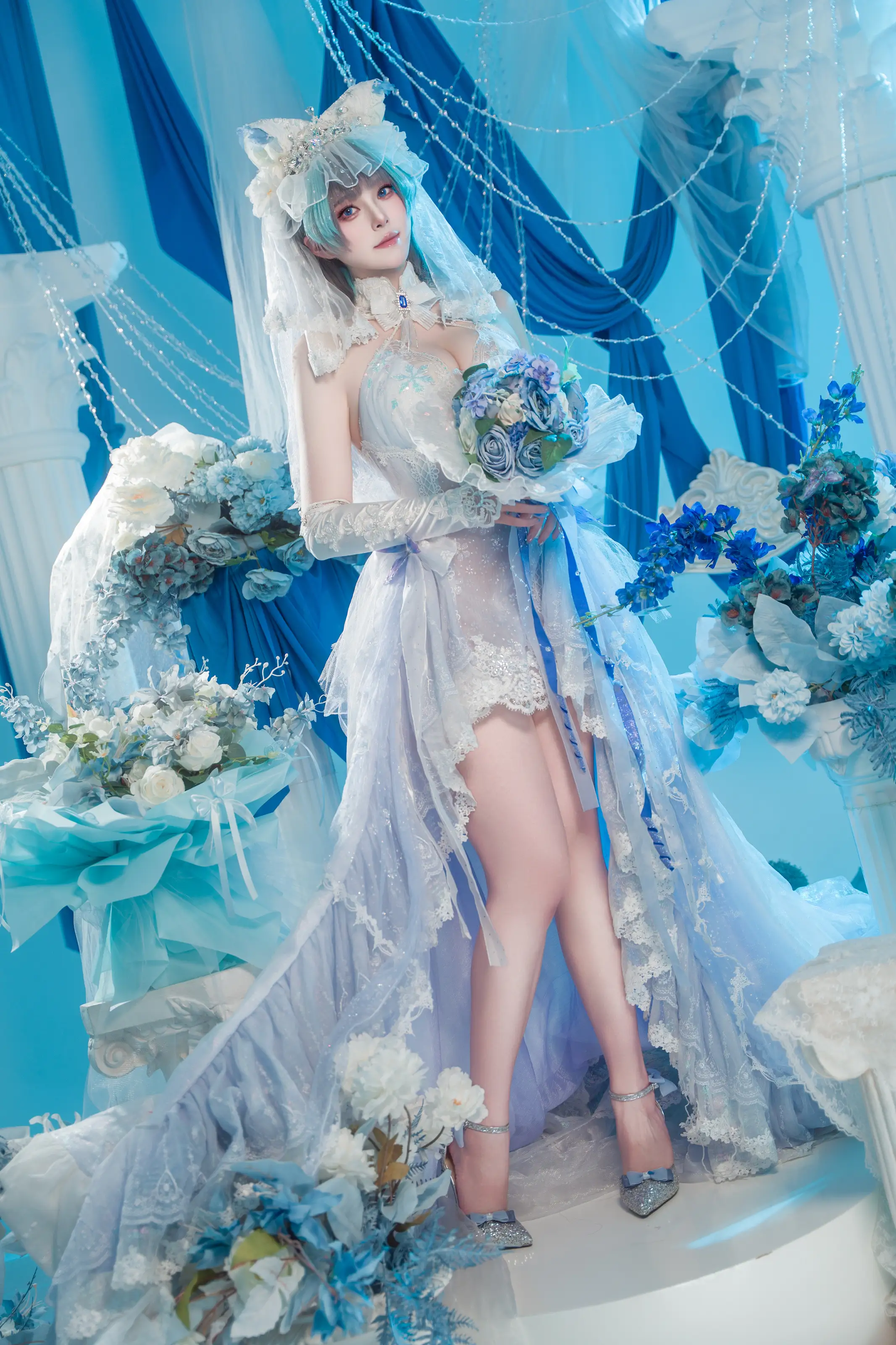 Natsuko夏夏子 – 柴郡婚纱 [70P]