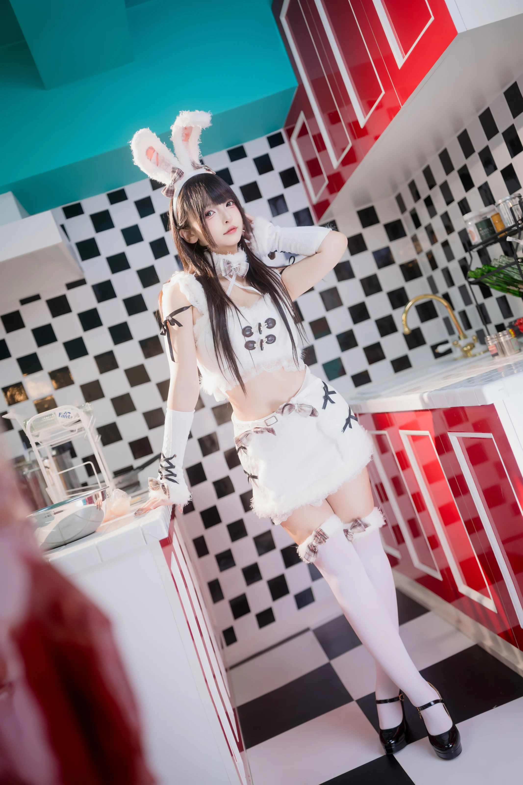 神楽坂真冬 – 毛绒白兔 [75P]