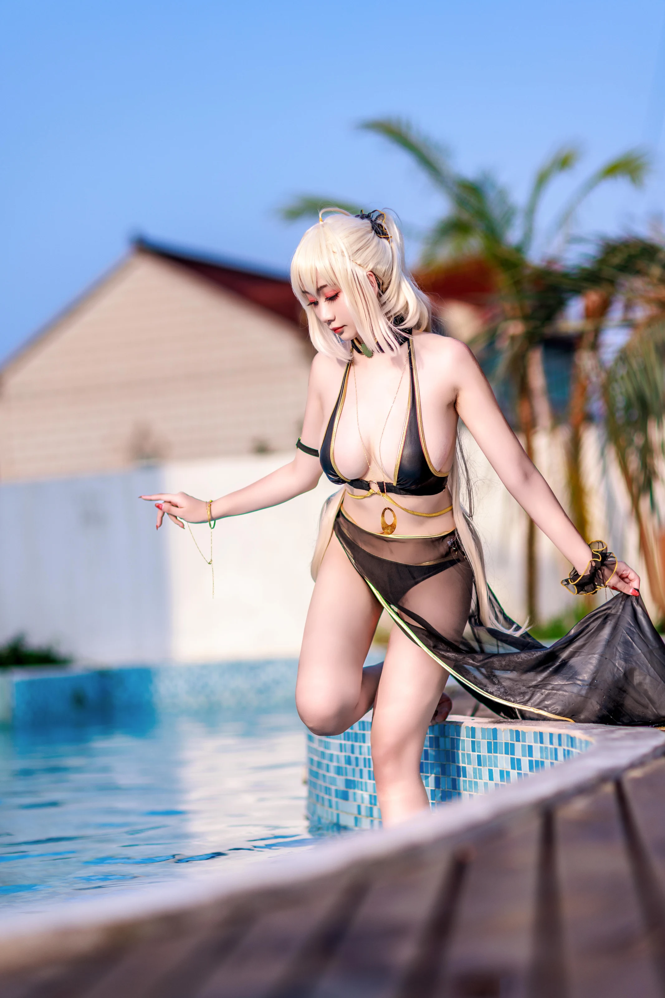 阿雪雪 – FGO 黑贞泳装 [84P]