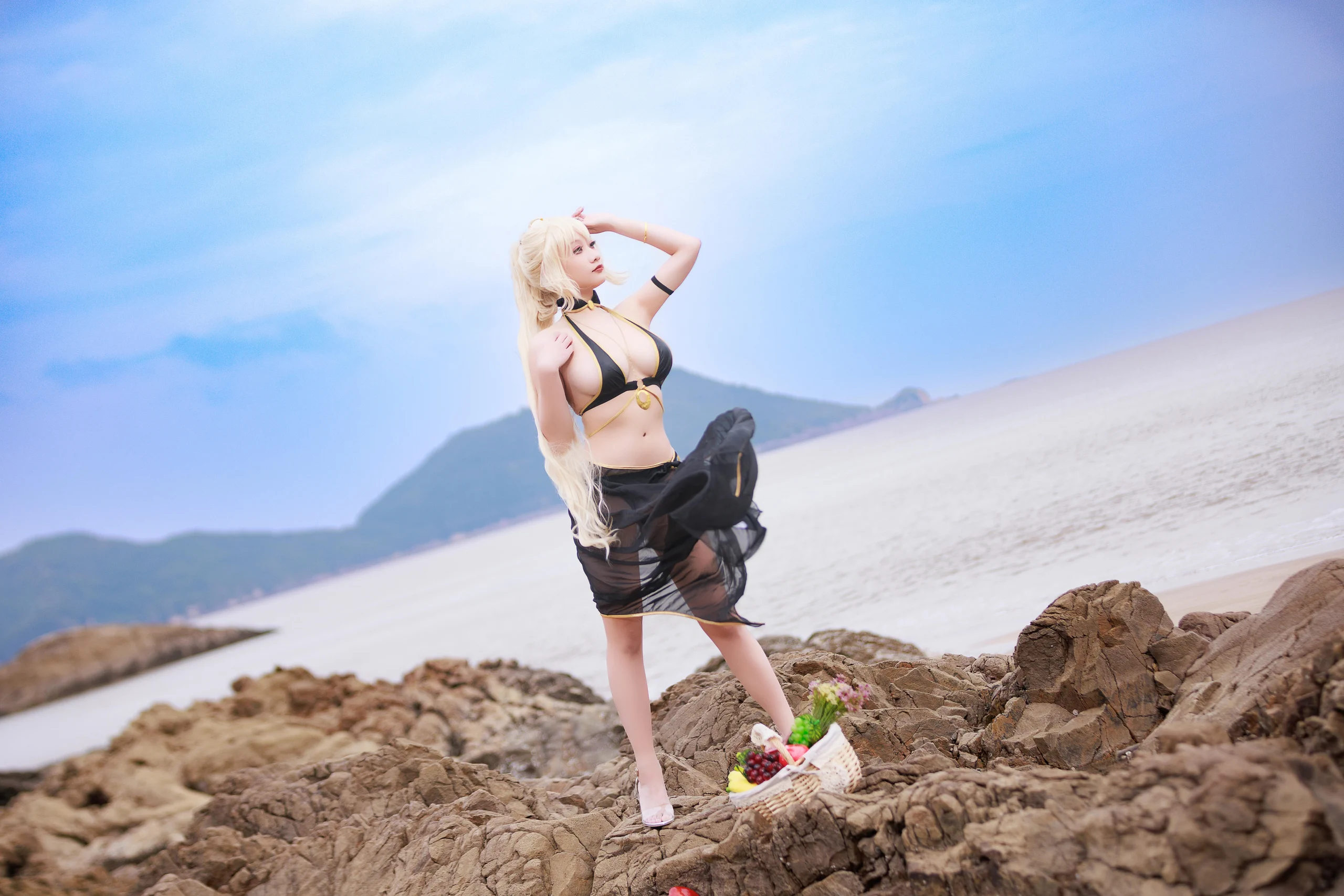 阿雪雪 – FGO 黑贞泳装 [84P]