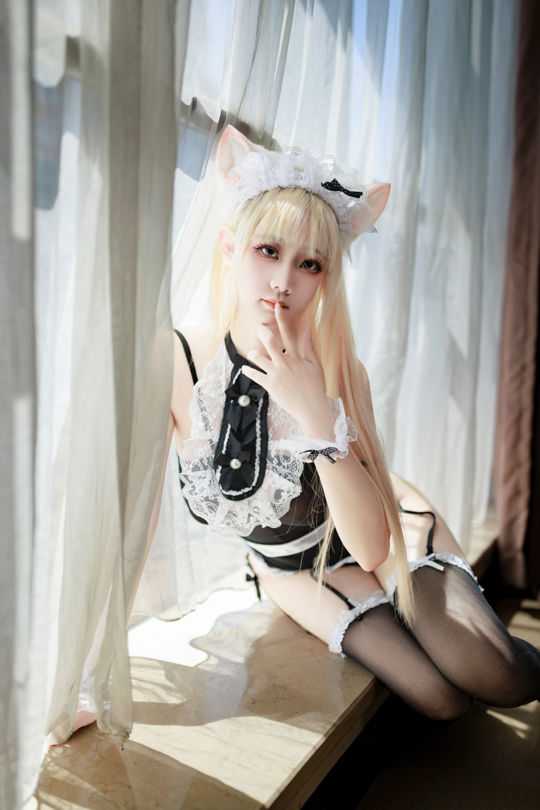 阿雪雪 – 薄纱女仆 [65P]