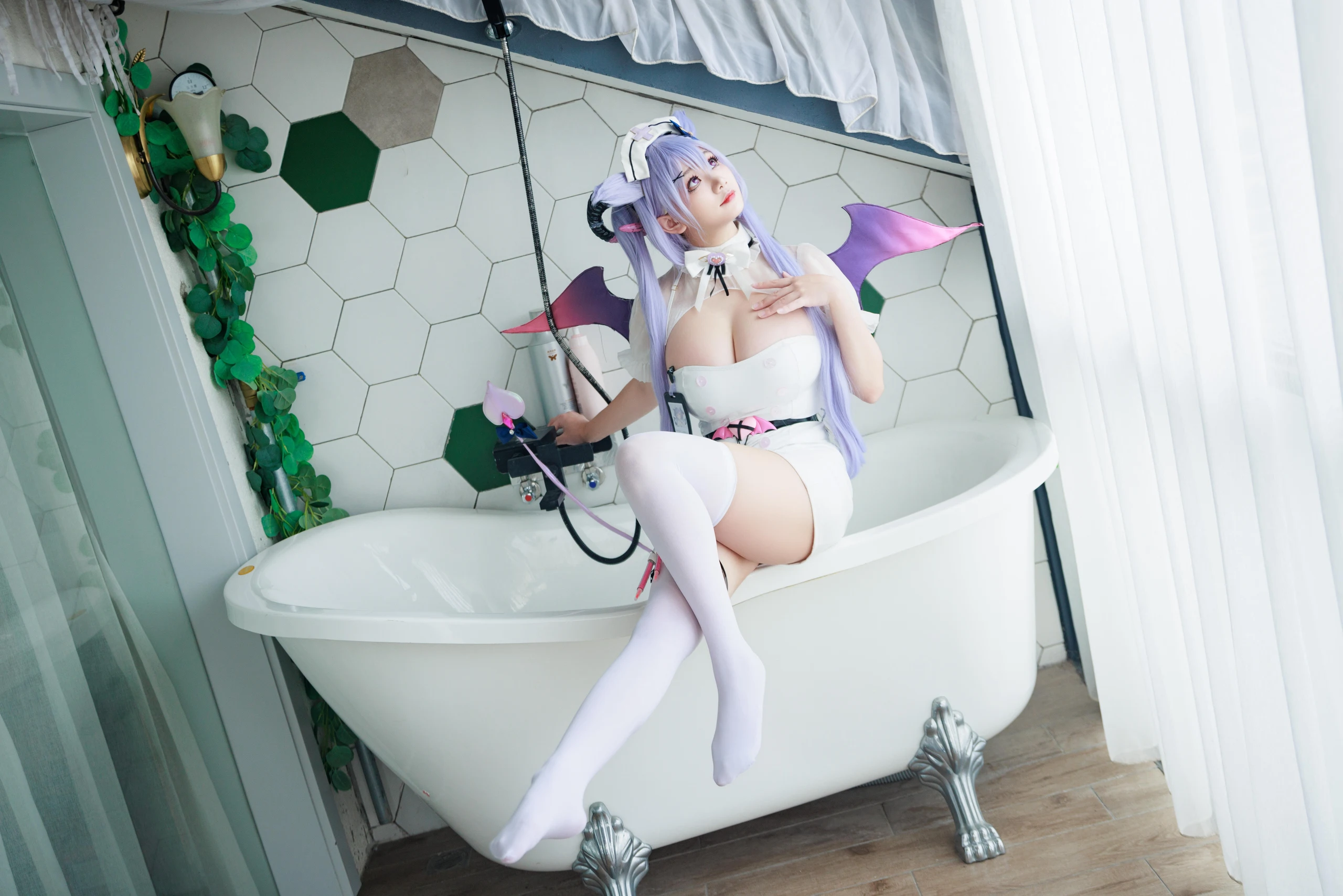 阿雪雪 – 原神 刻晴魅魔护士 [100P]