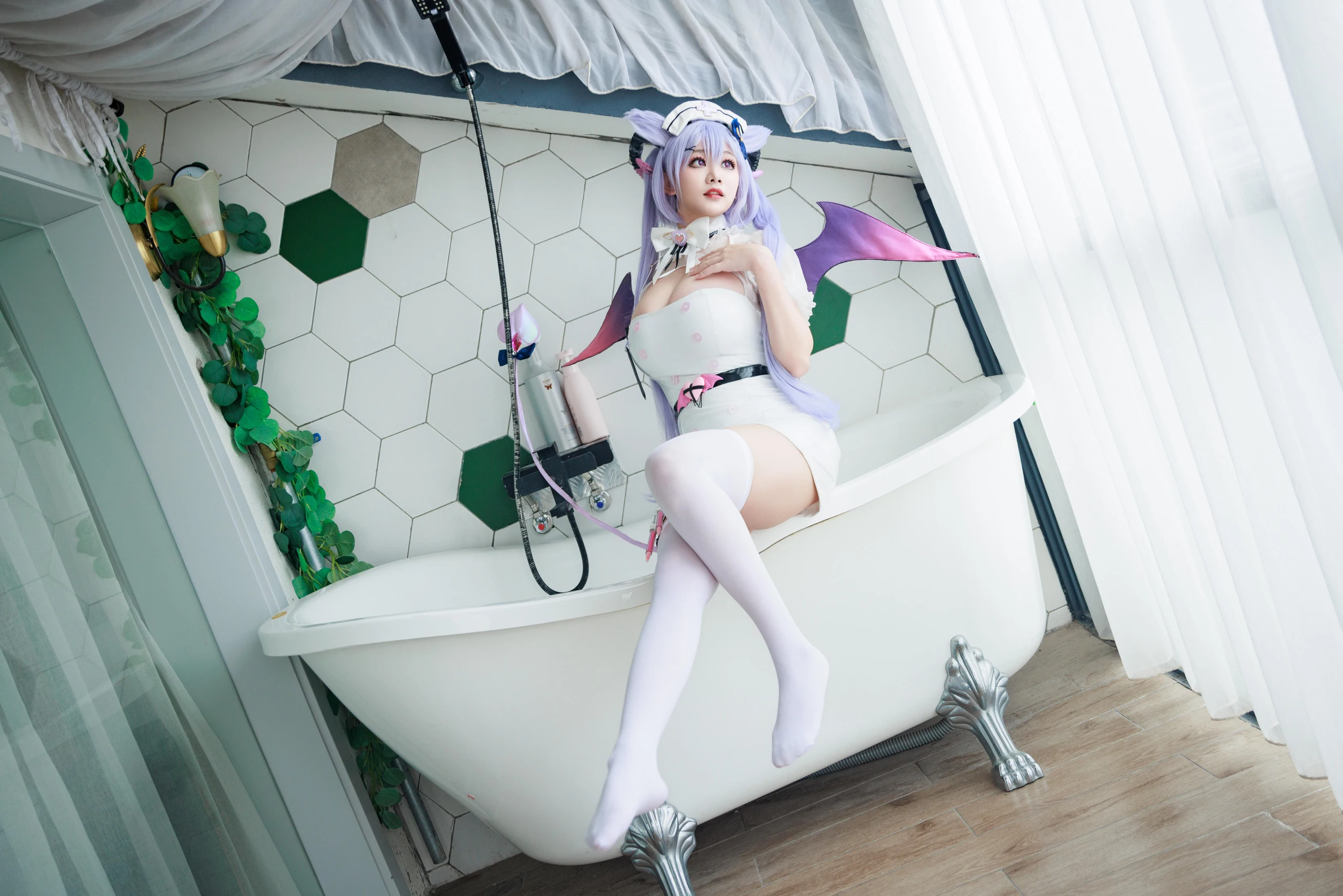 阿雪雪 – 原神 刻晴魅魔护士 [100P]