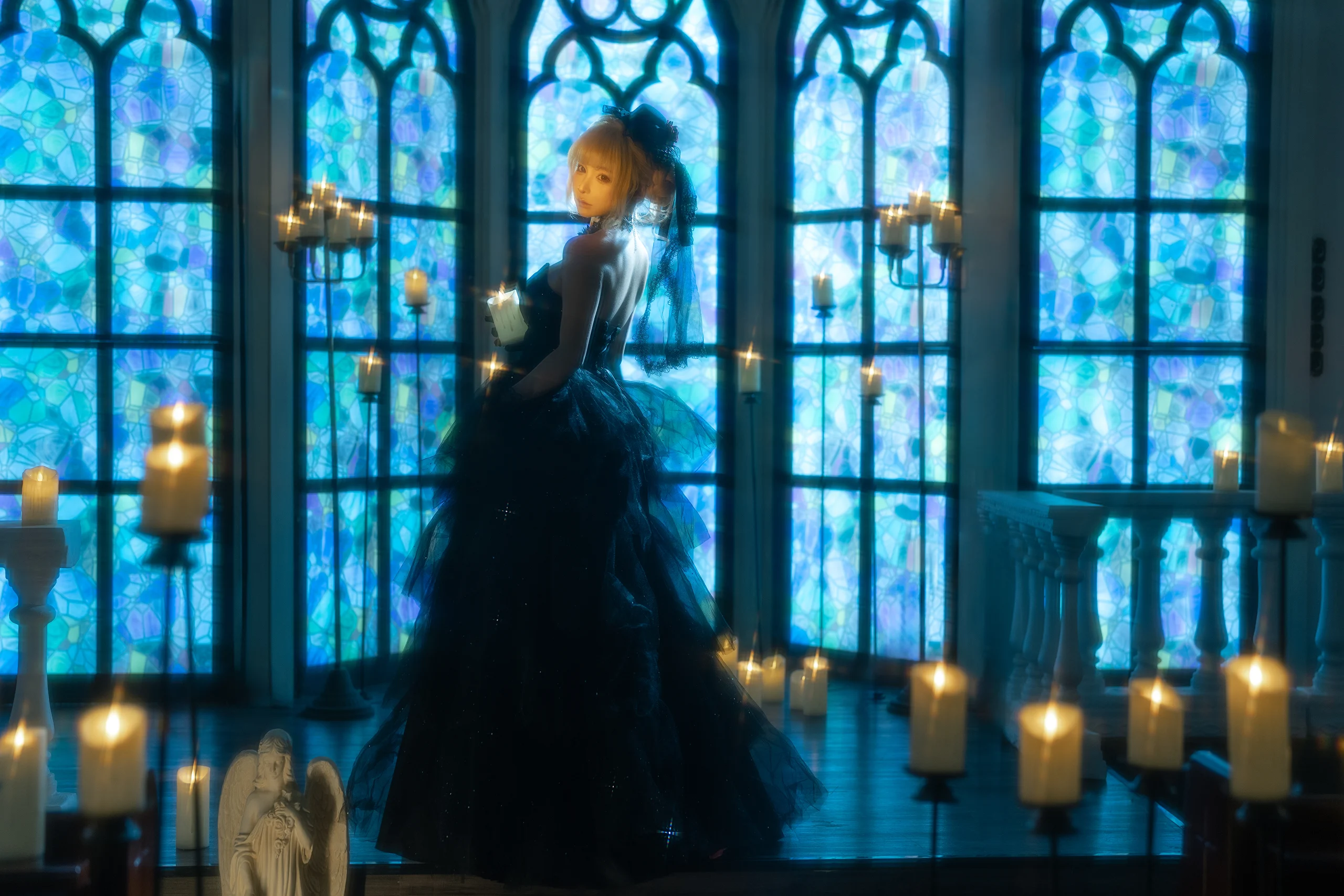 蠢沫沫 – 黑婚纱 [37P]