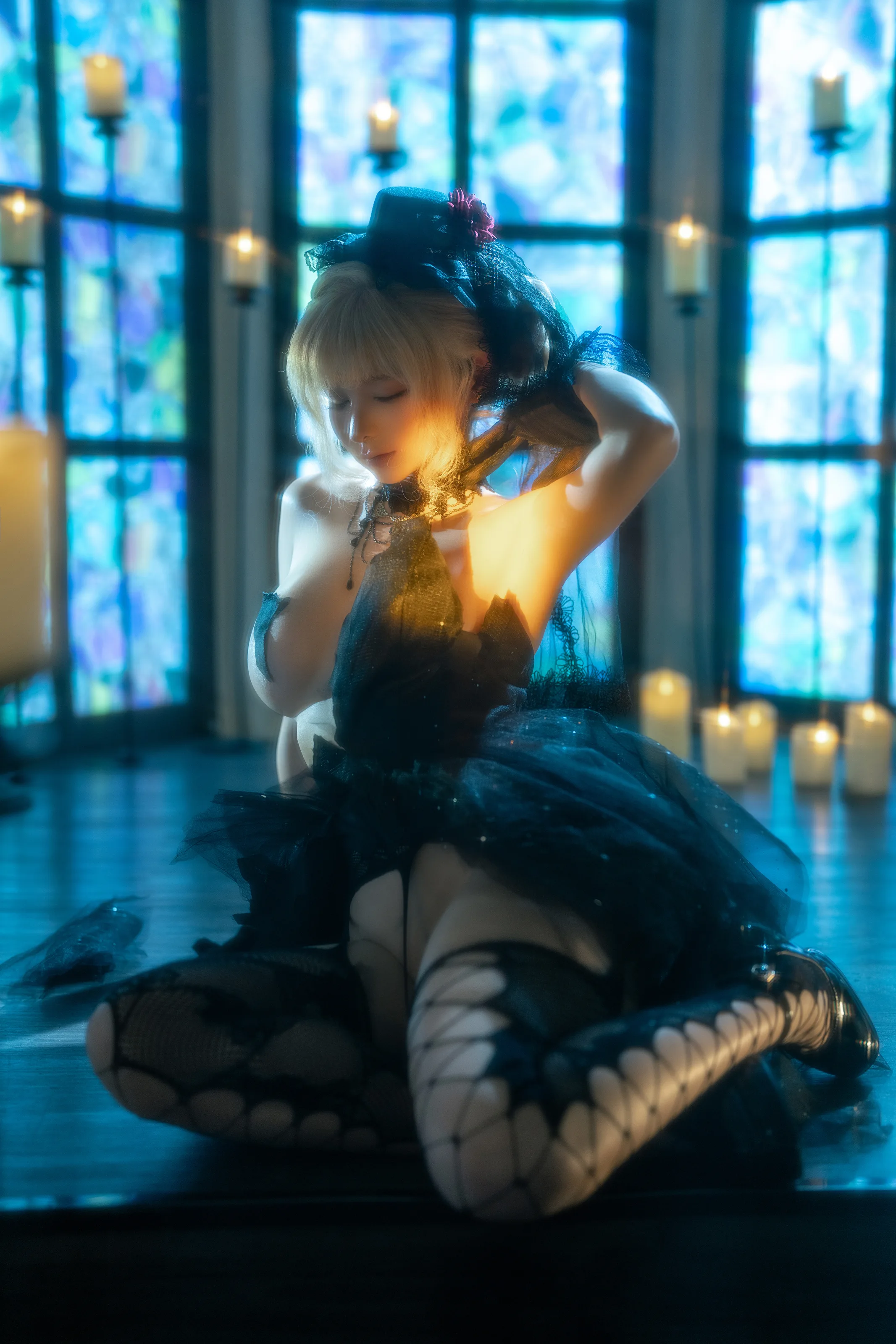 蠢沫沫 – 黑婚纱 [37P]