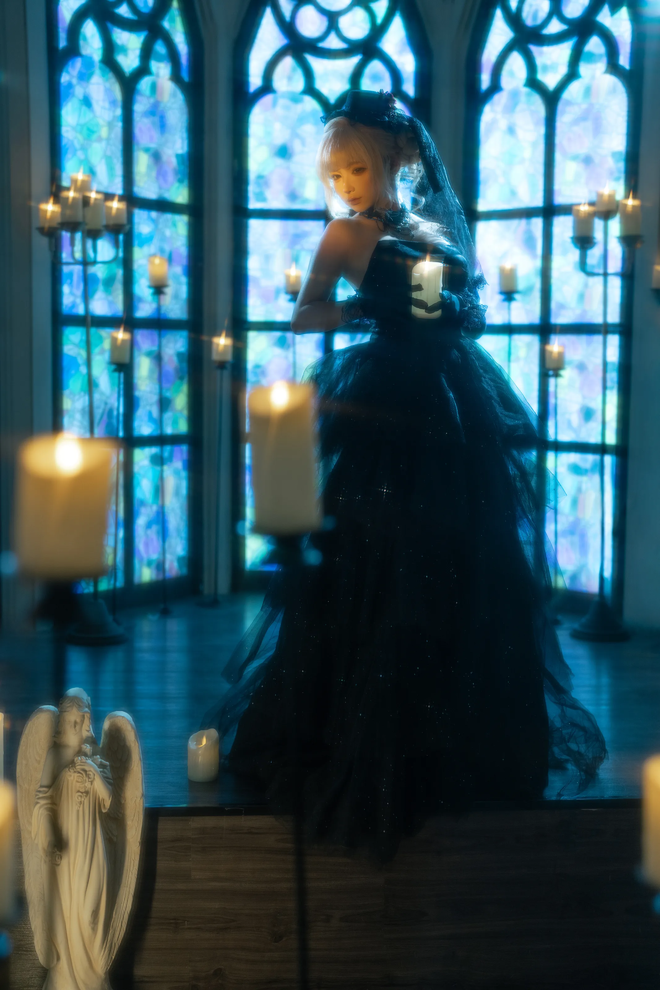 蠢沫沫 – 黑婚纱 [37P]