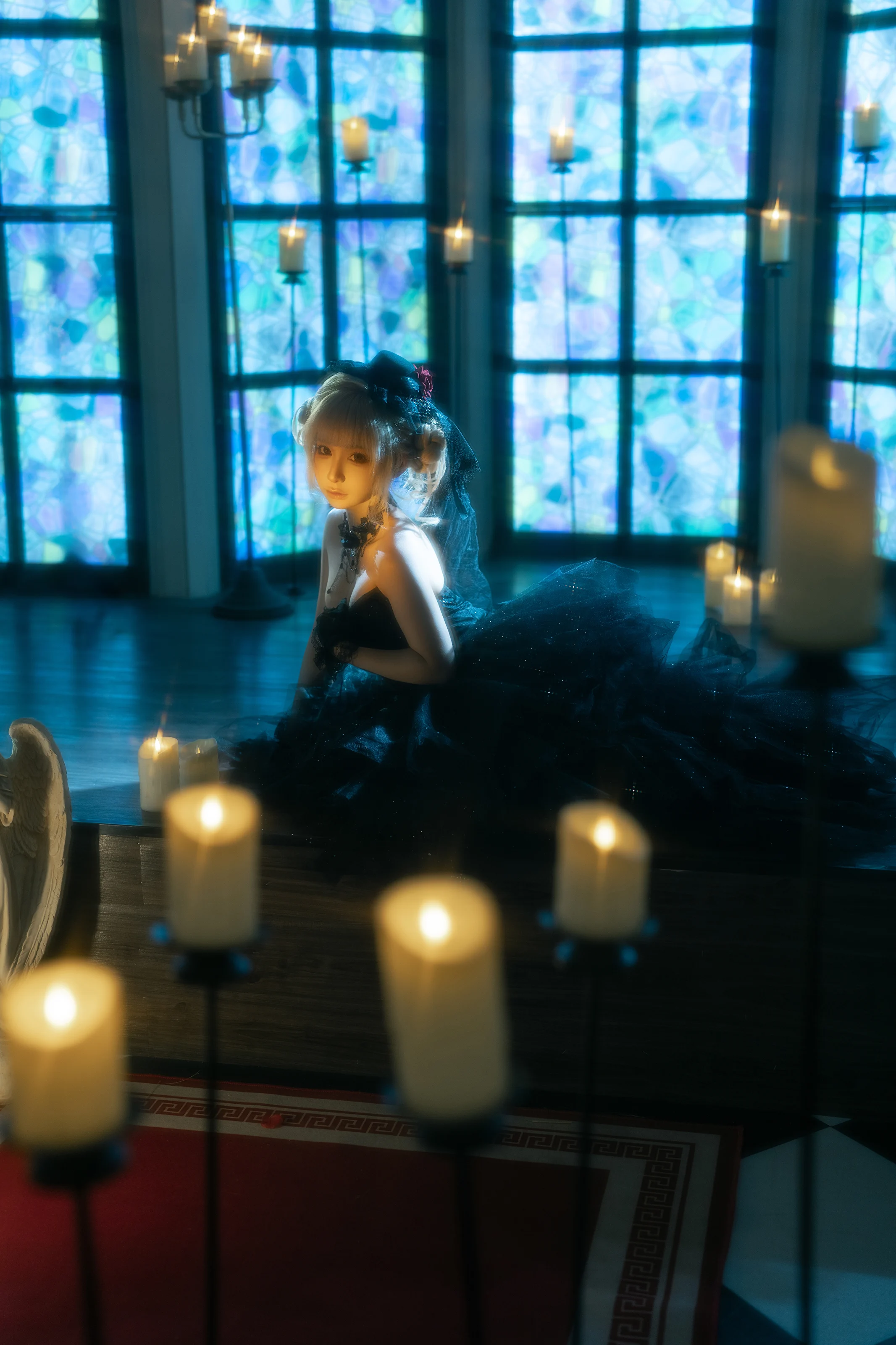 蠢沫沫 – 黑婚纱 [37P]