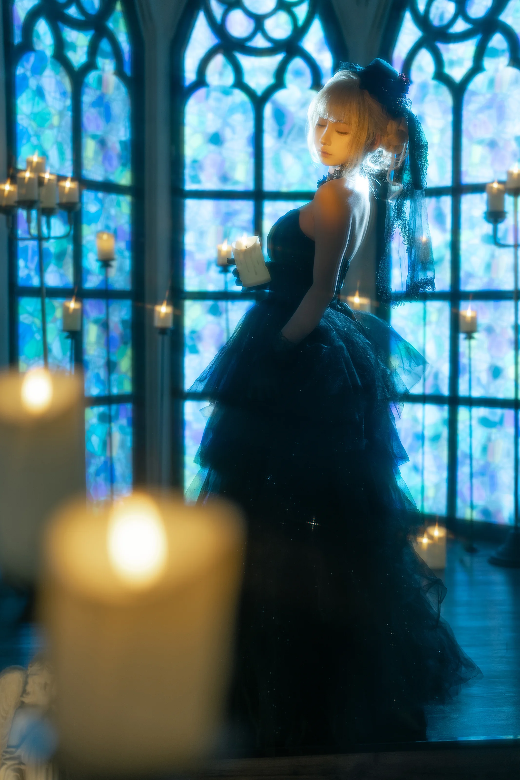 蠢沫沫 – 黑婚纱 [37P]