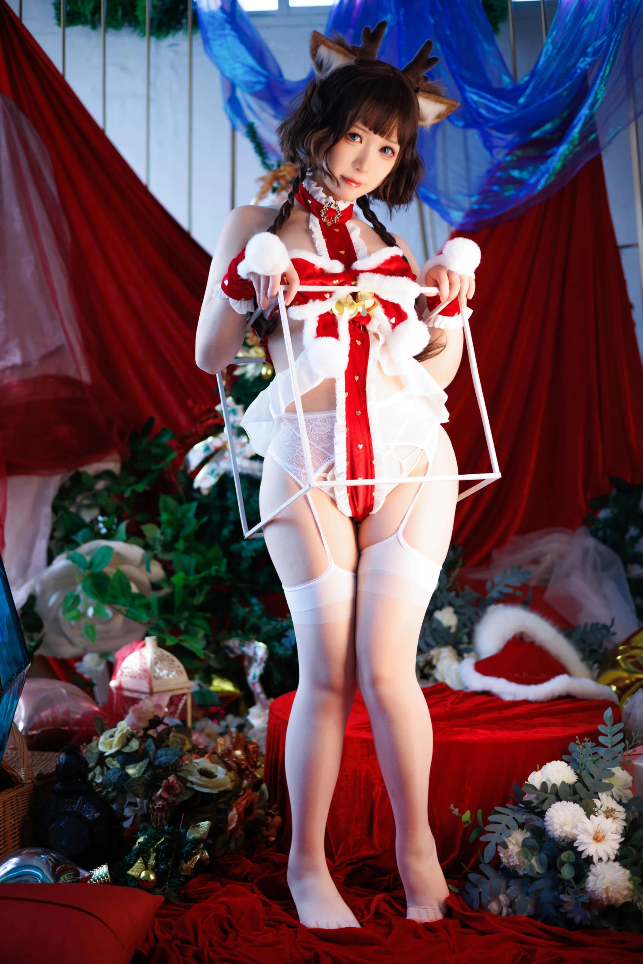 樱落酱w – 圣诞小鹿 [28P]