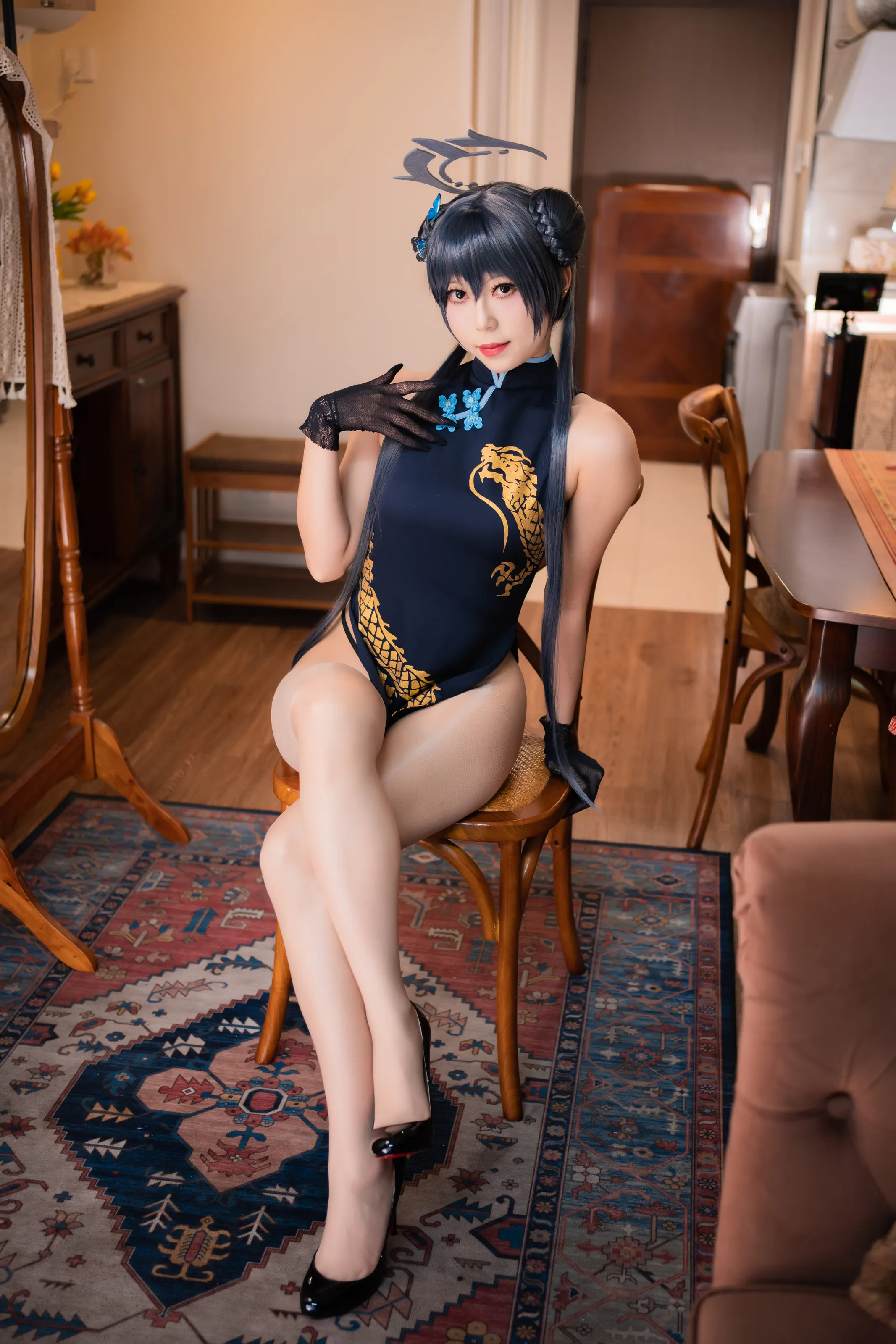 Money冷冷 – 蔚蓝档案-妃咲旗袍 [63P]