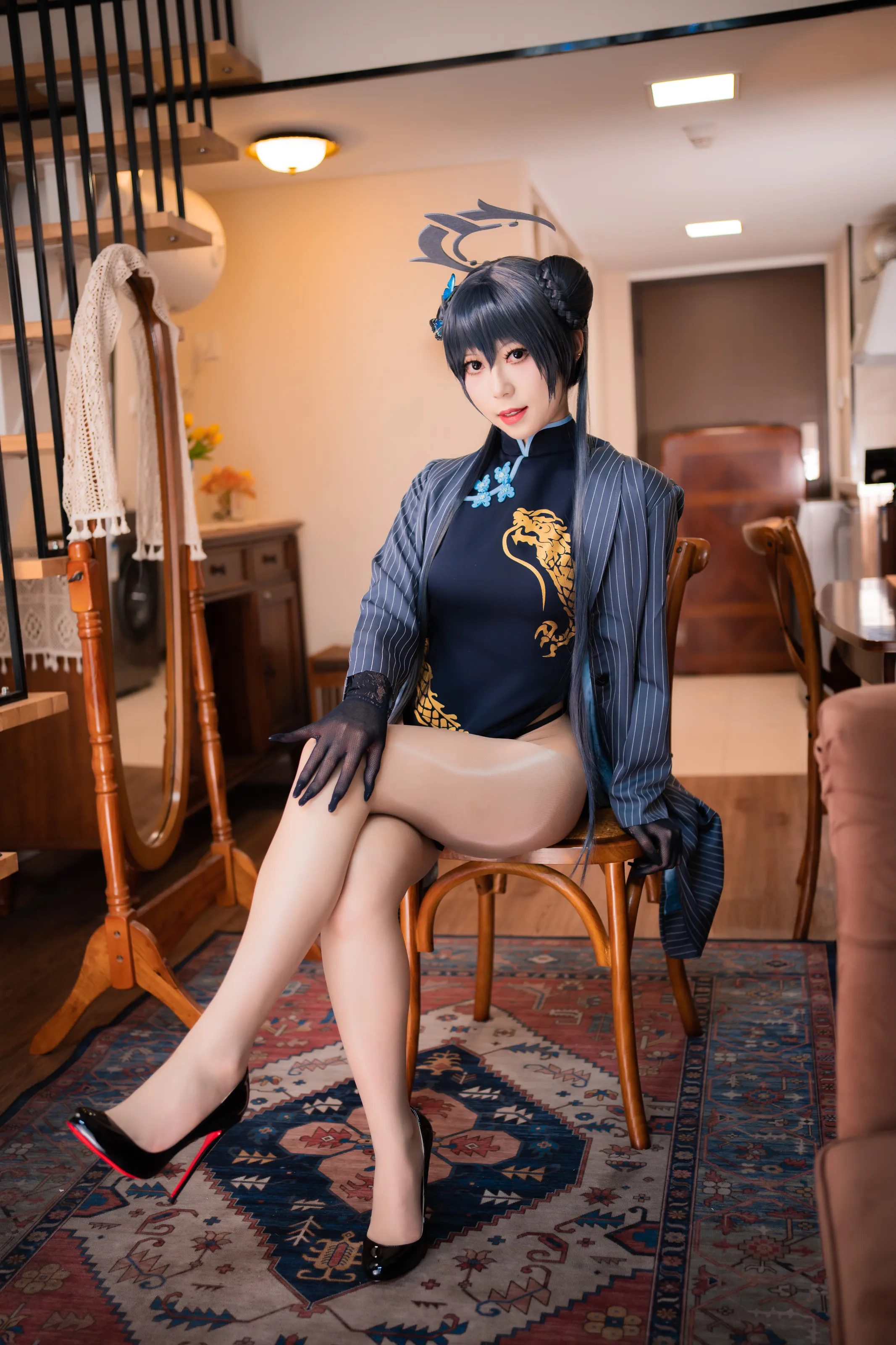 Money冷冷 – 蔚蓝档案-妃咲旗袍 [63P]