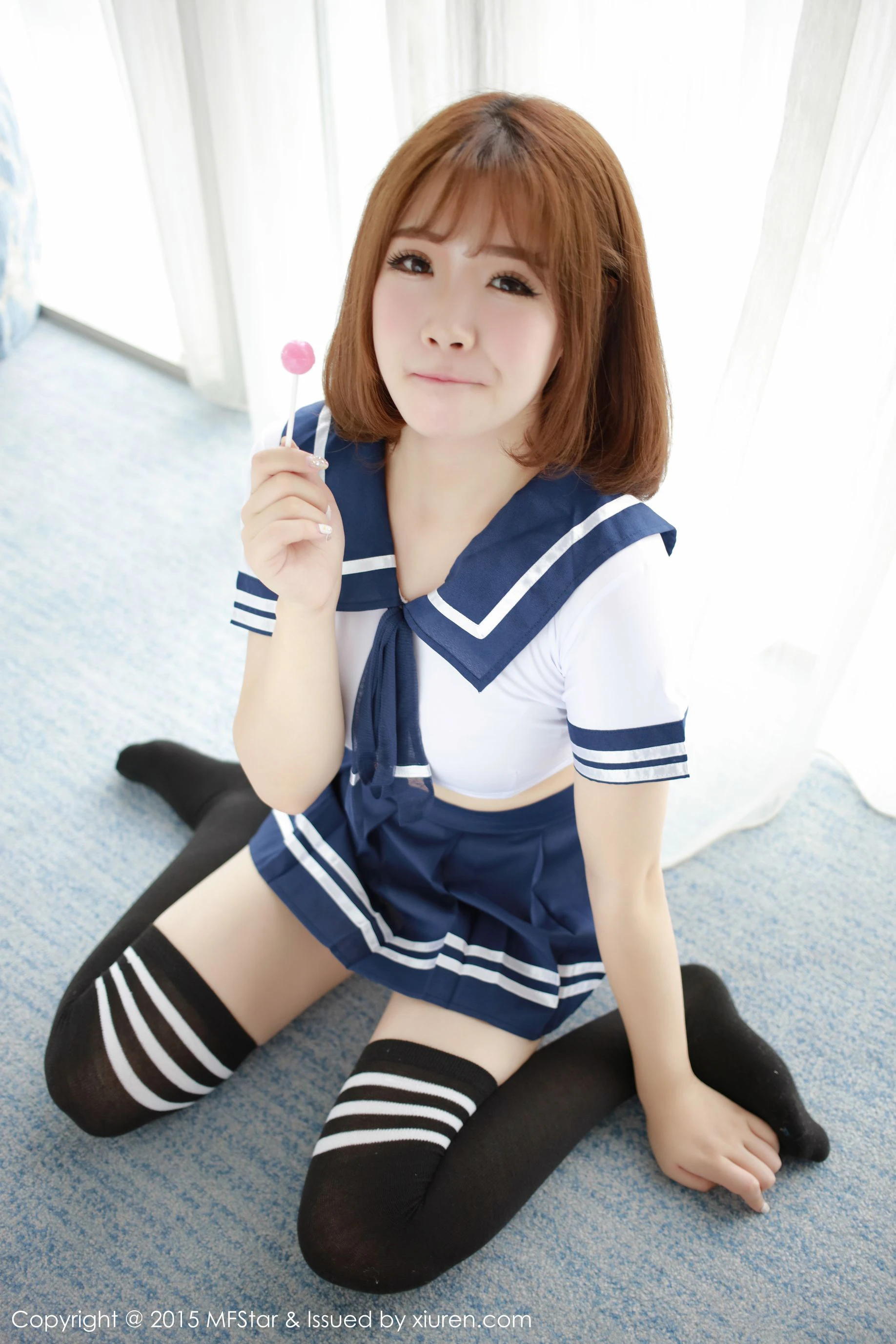 徐cake 《性感水手服+粉色抹胸连体服》 模范学院 Vol.020