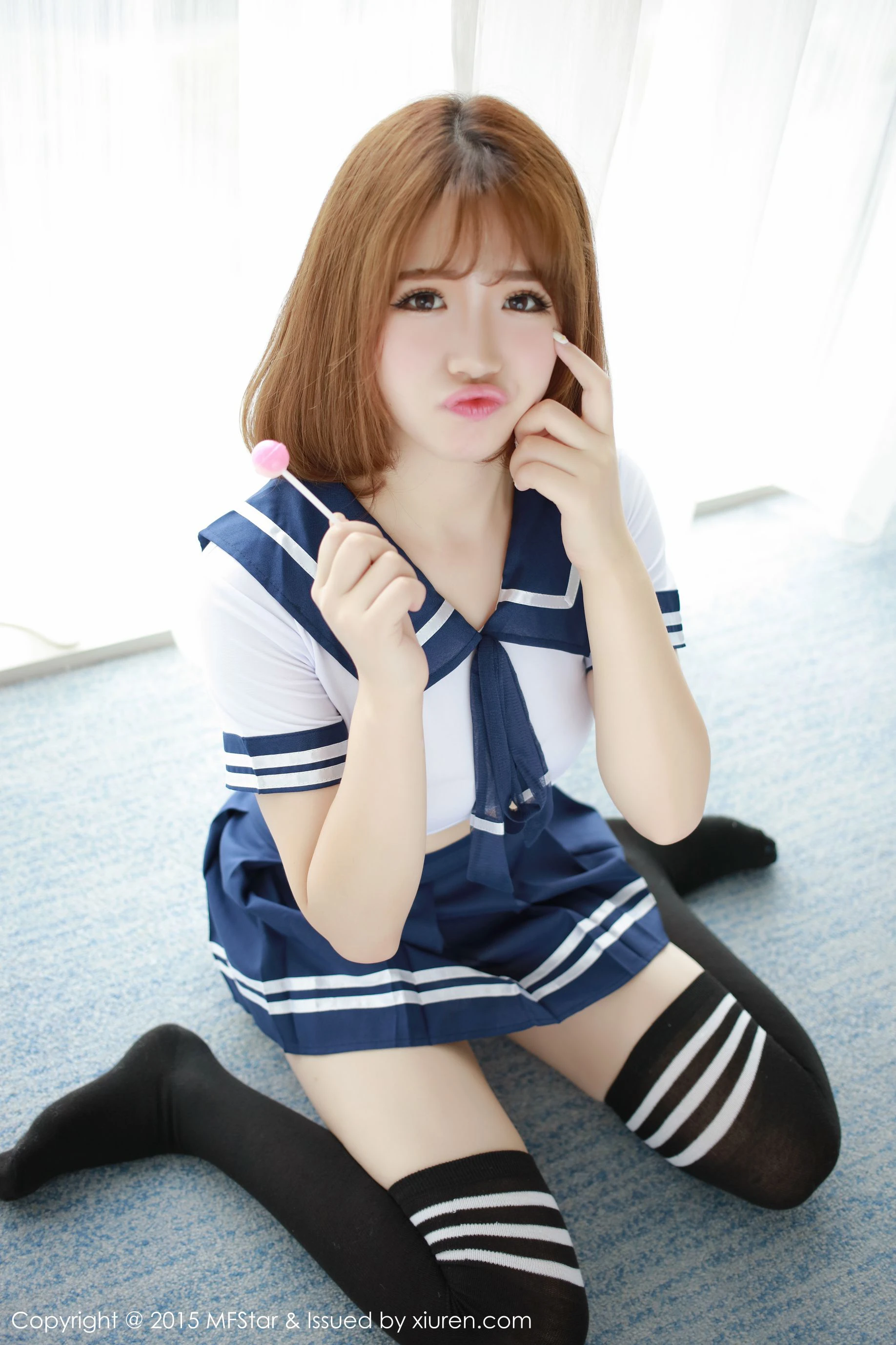 徐cake 《性感水手服+粉色抹胸连体服》 模范学院 Vol.020