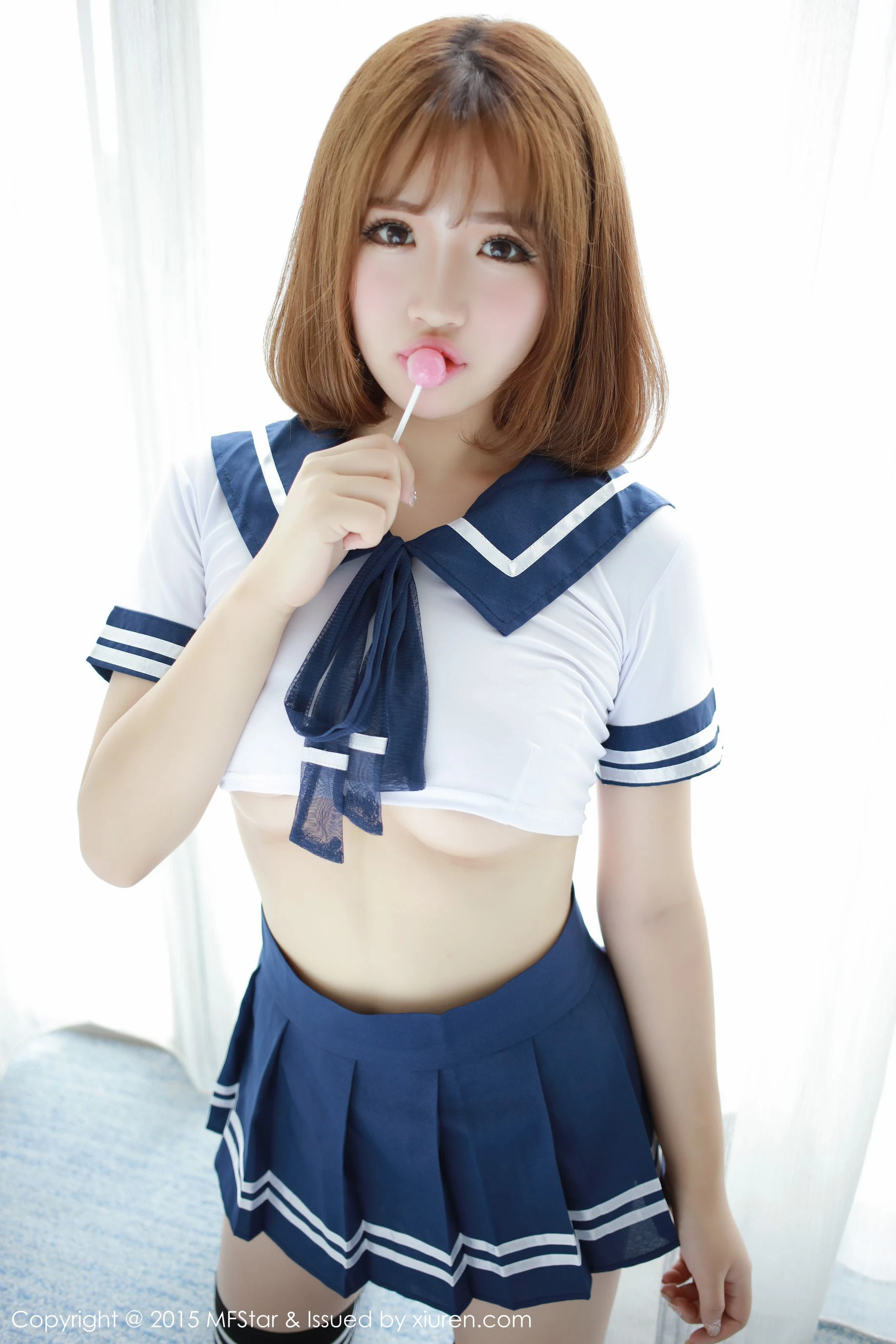 徐cake 《性感水手服+粉色抹胸连体服》 模范学院 Vol.020