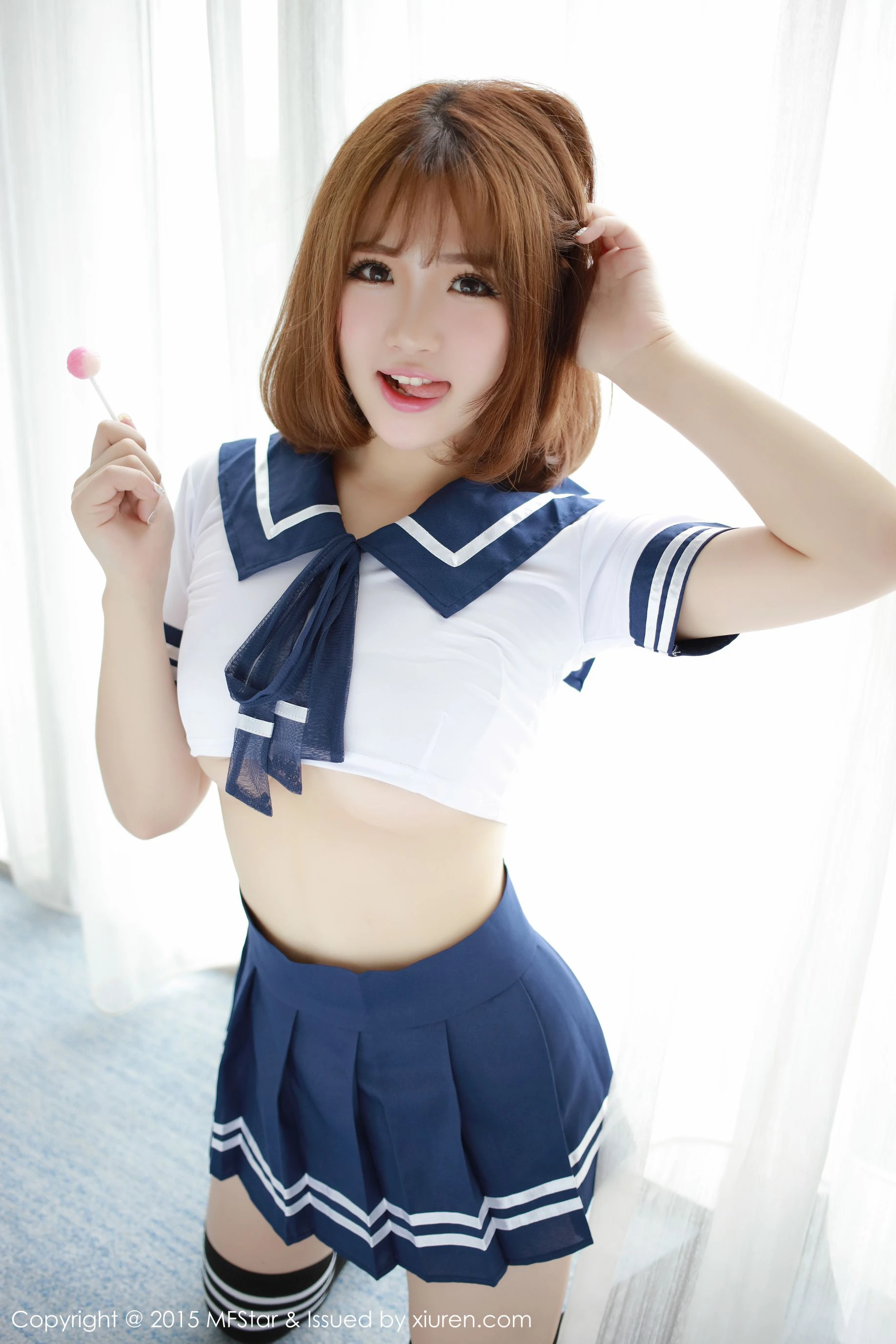 徐cake 《性感水手服+粉色抹胸连体服》 模范学院 Vol.020