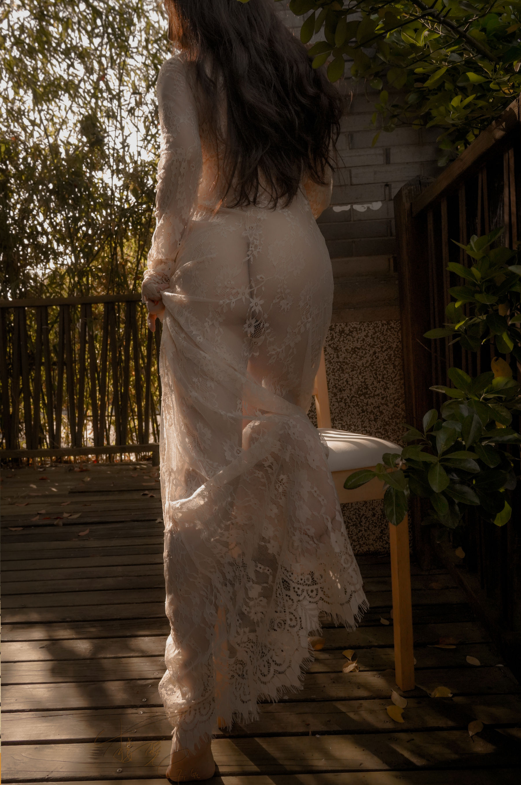 网络红人樱晚gigi – 听日落时 [21P]