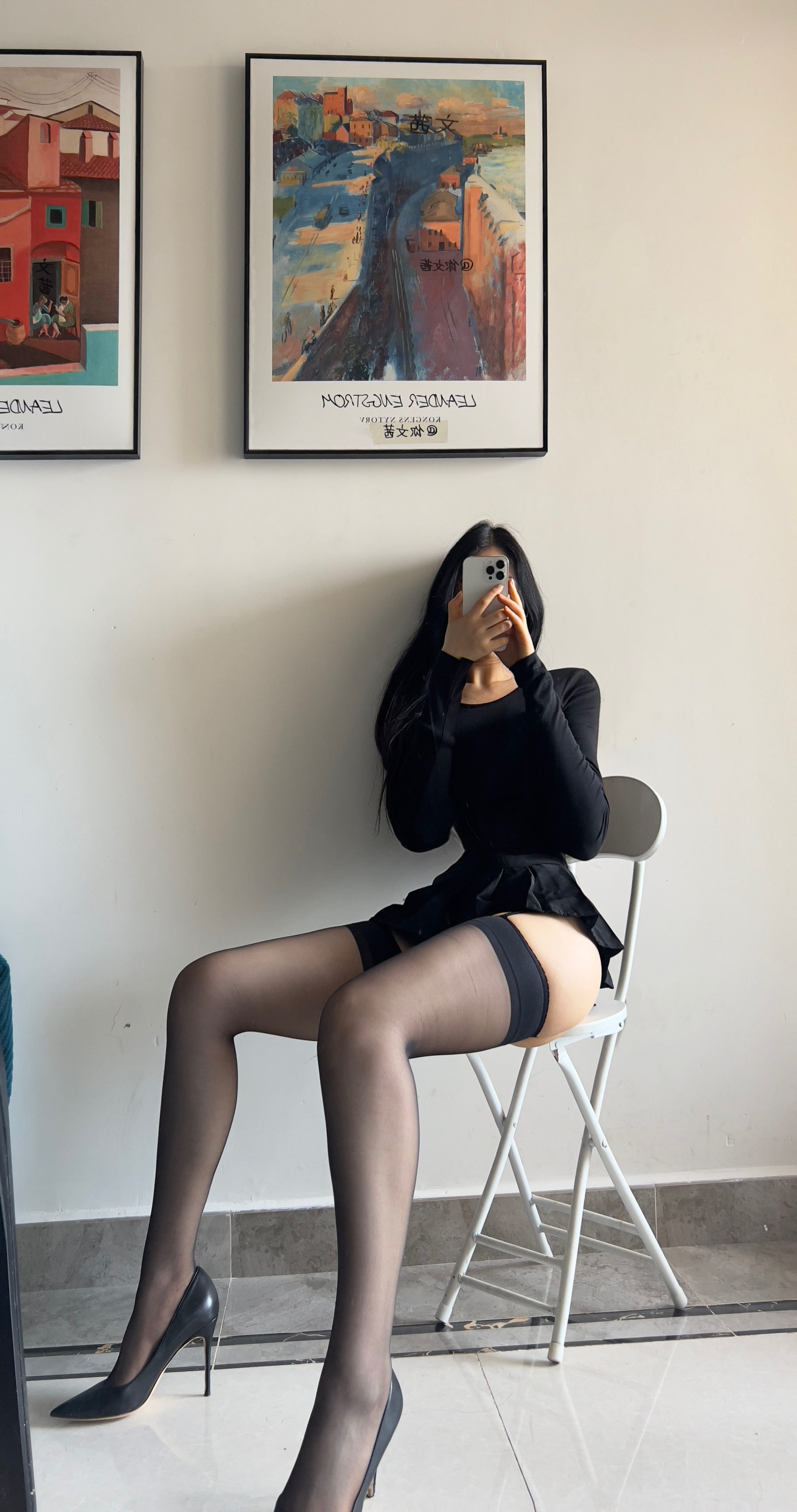 Cool文茜 – 吊带黑色 [19P]