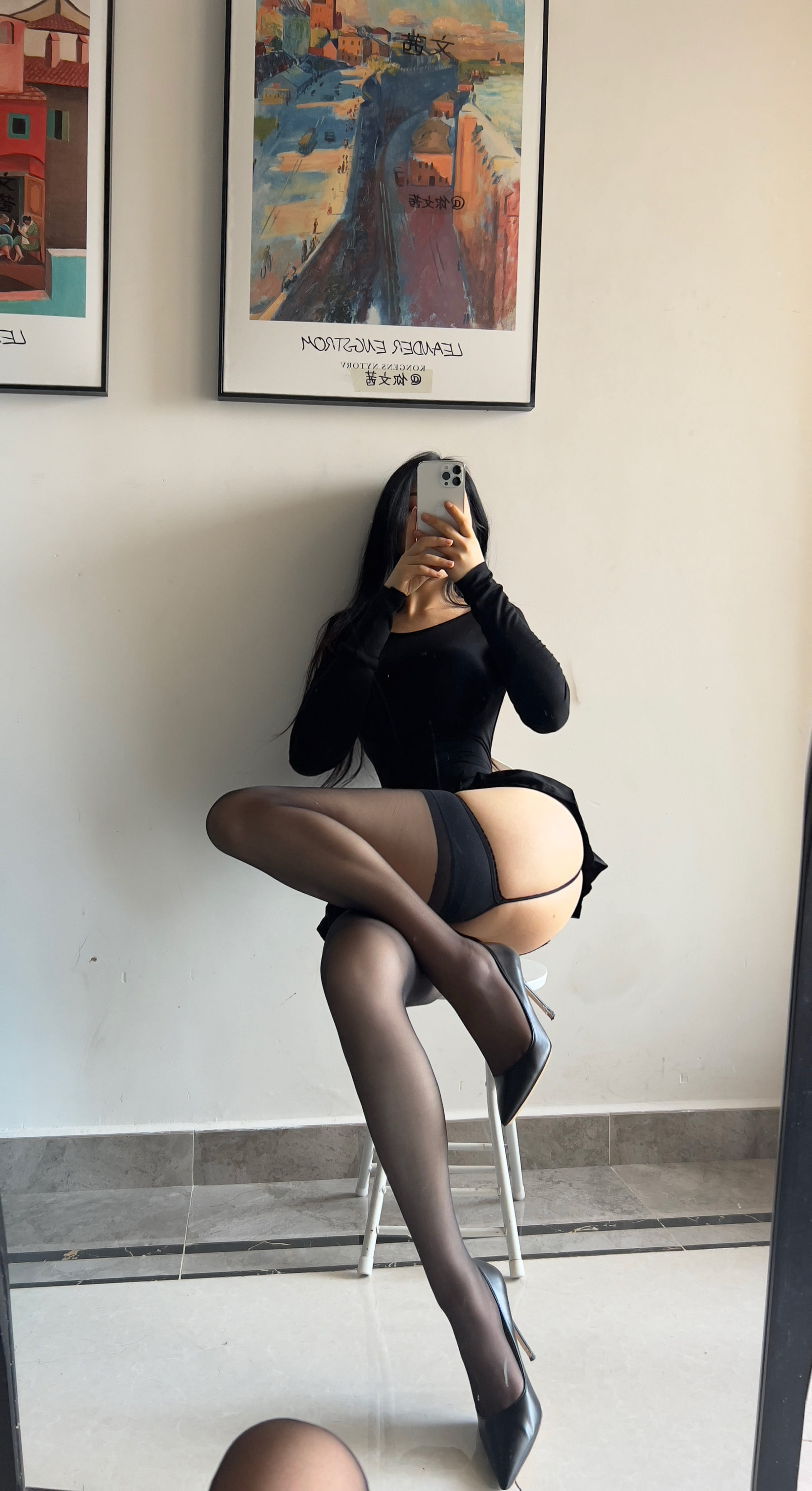 Cool文茜 – 吊带黑色 [19P]