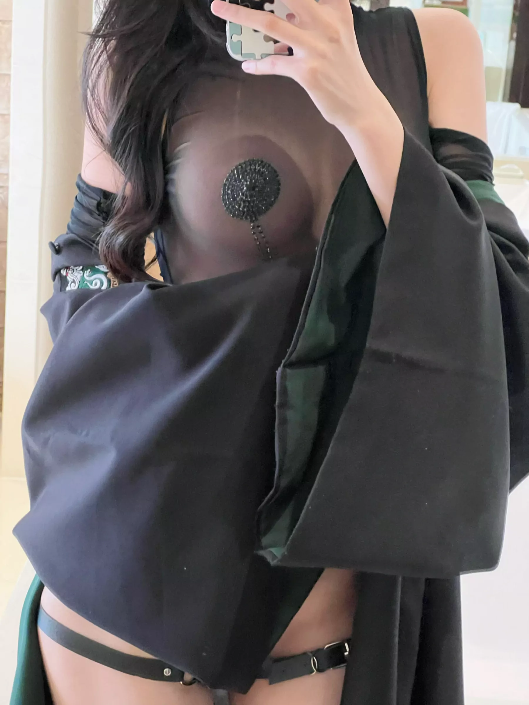 葛征GEZHENG - 黑色透视浴室拍摄 [17P]