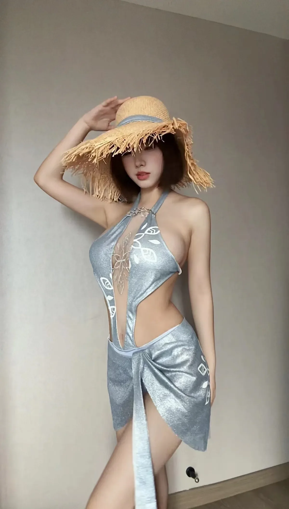 铃铛铛 – 蓝色印花比基尼 [23P]