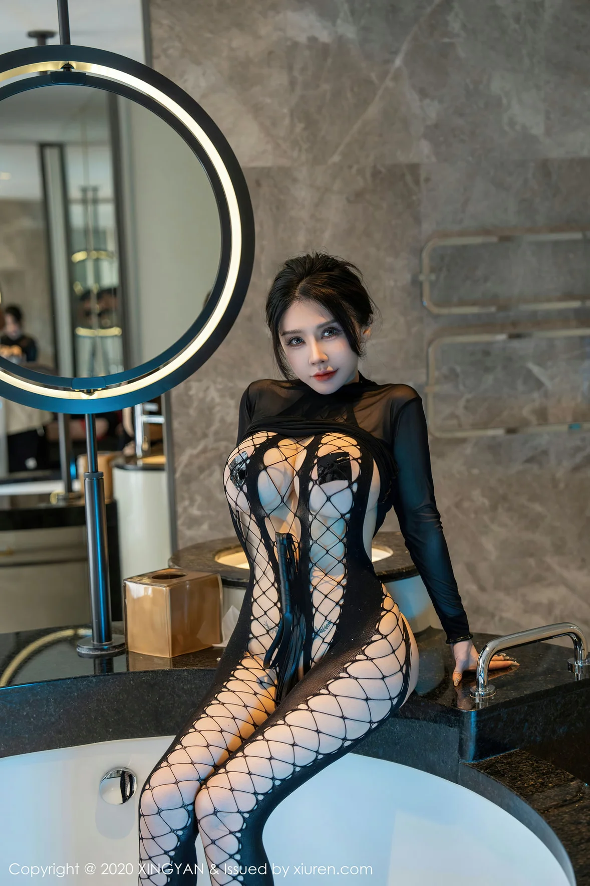 星颜社 Vol.210 潘娇娇 渔网式连体衣写真 [78P]