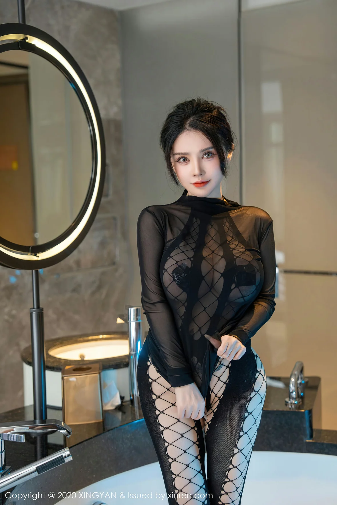 星颜社 Vol.210 潘娇娇 渔网式连体衣写真 [78P]