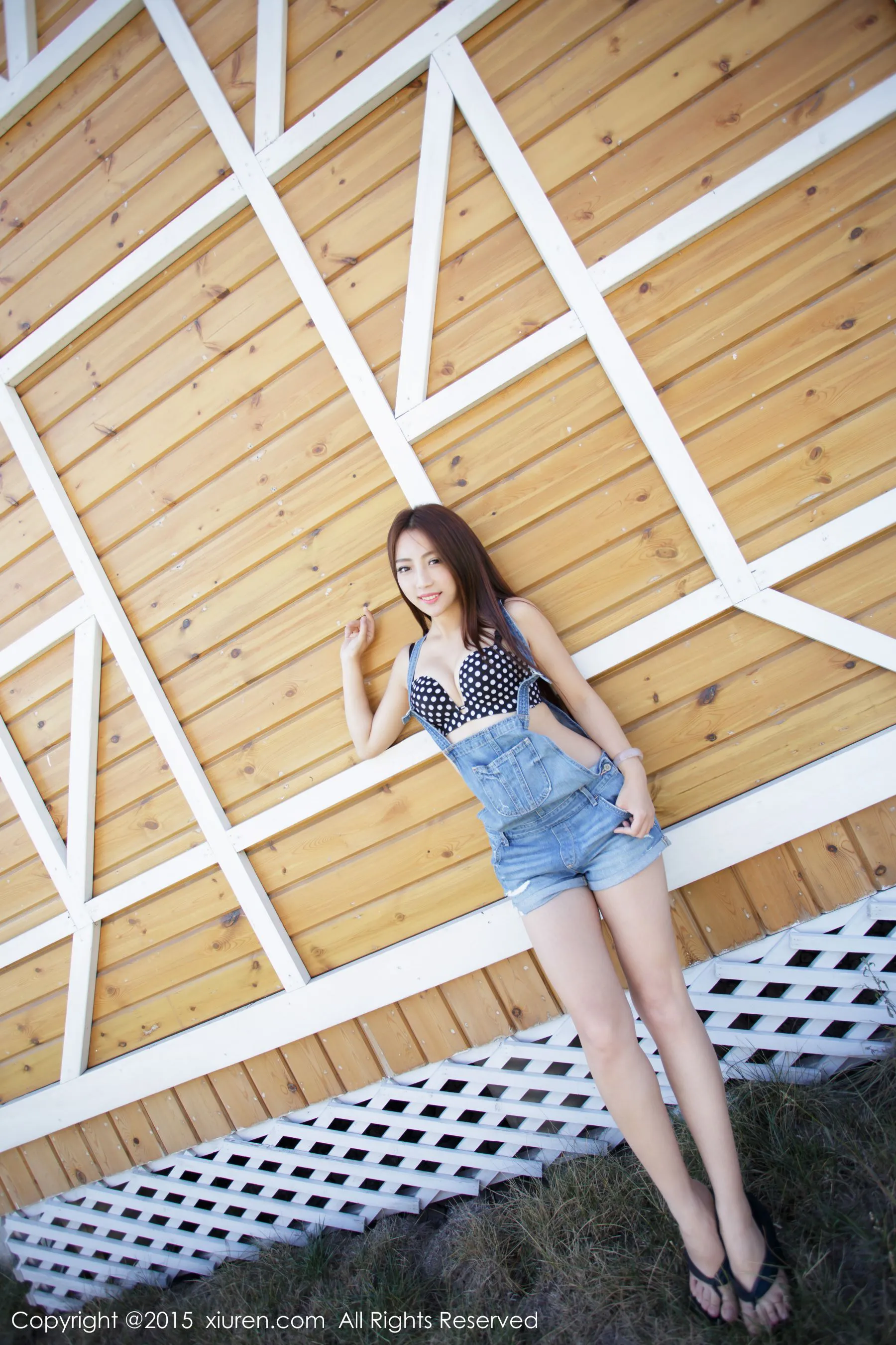 Elma梦《吊带牛仔裤+2套内衣》 秀人网 No.413