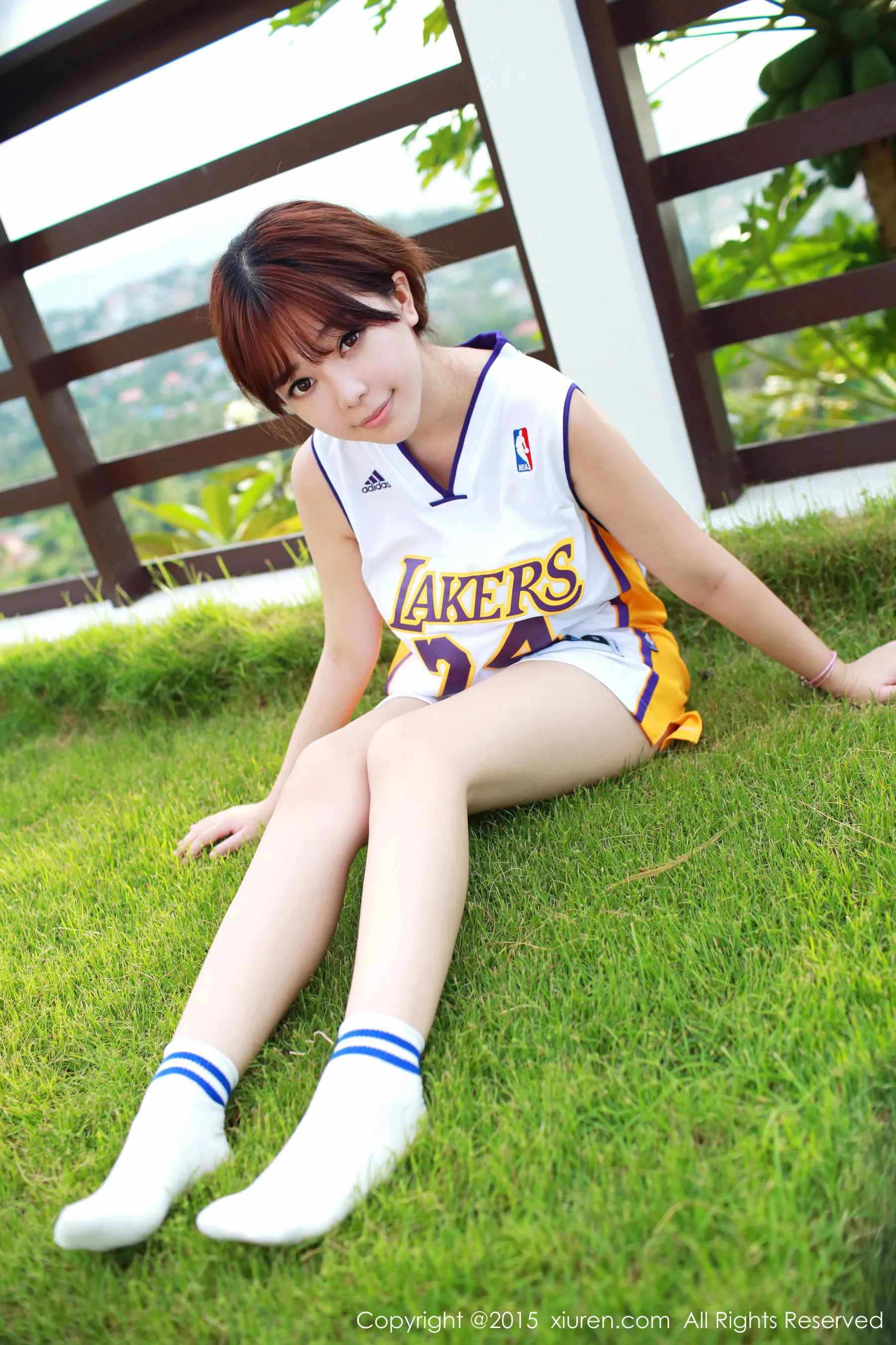 刘飞儿Faye《科比篮球服+布条内衣》 秀人网 No.452