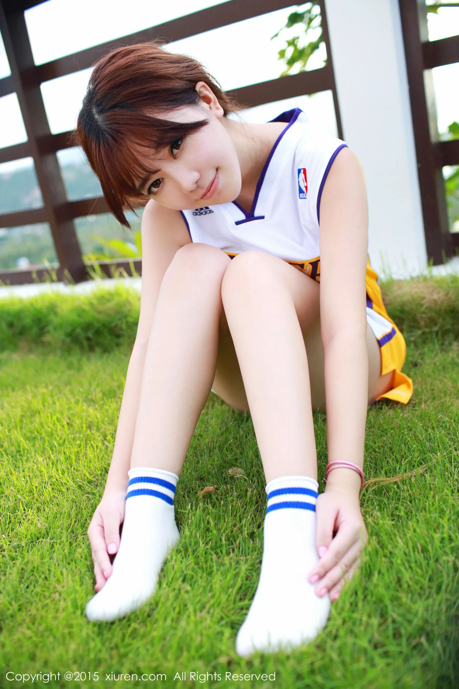 刘飞儿Faye《科比篮球服+布条内衣》 秀人网 No.452