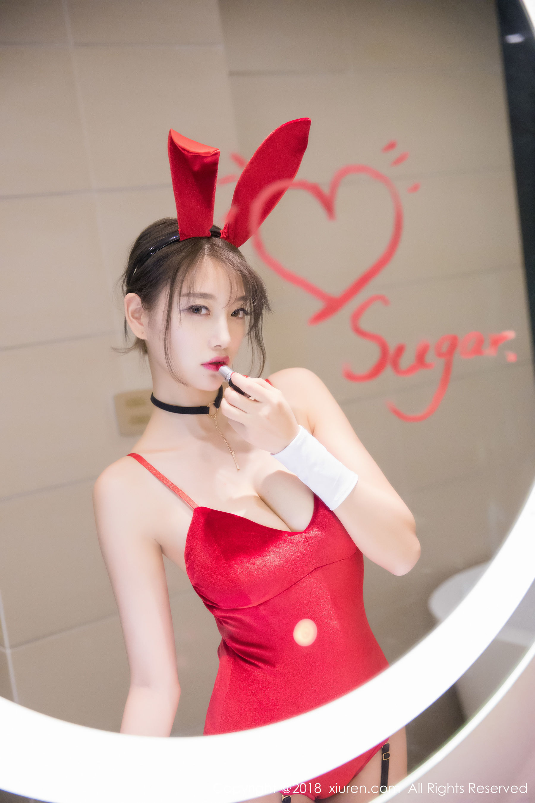 杨晨晨sugar《黑丝兔女郎+浴室湿身系列》 XiuRen 秀人网 No.1033