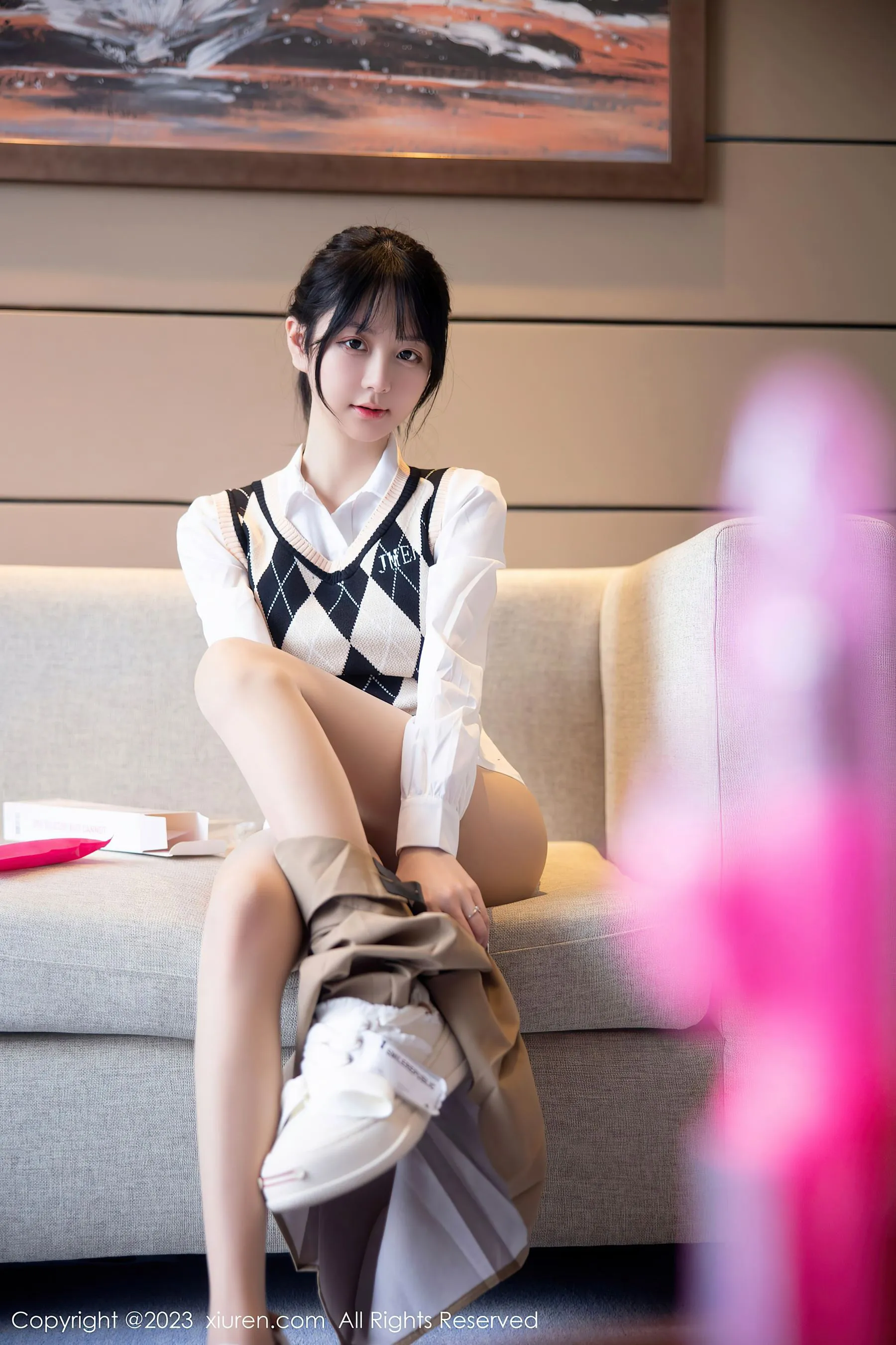 秀人网 No.6329 谢小蒽 短裙美腿